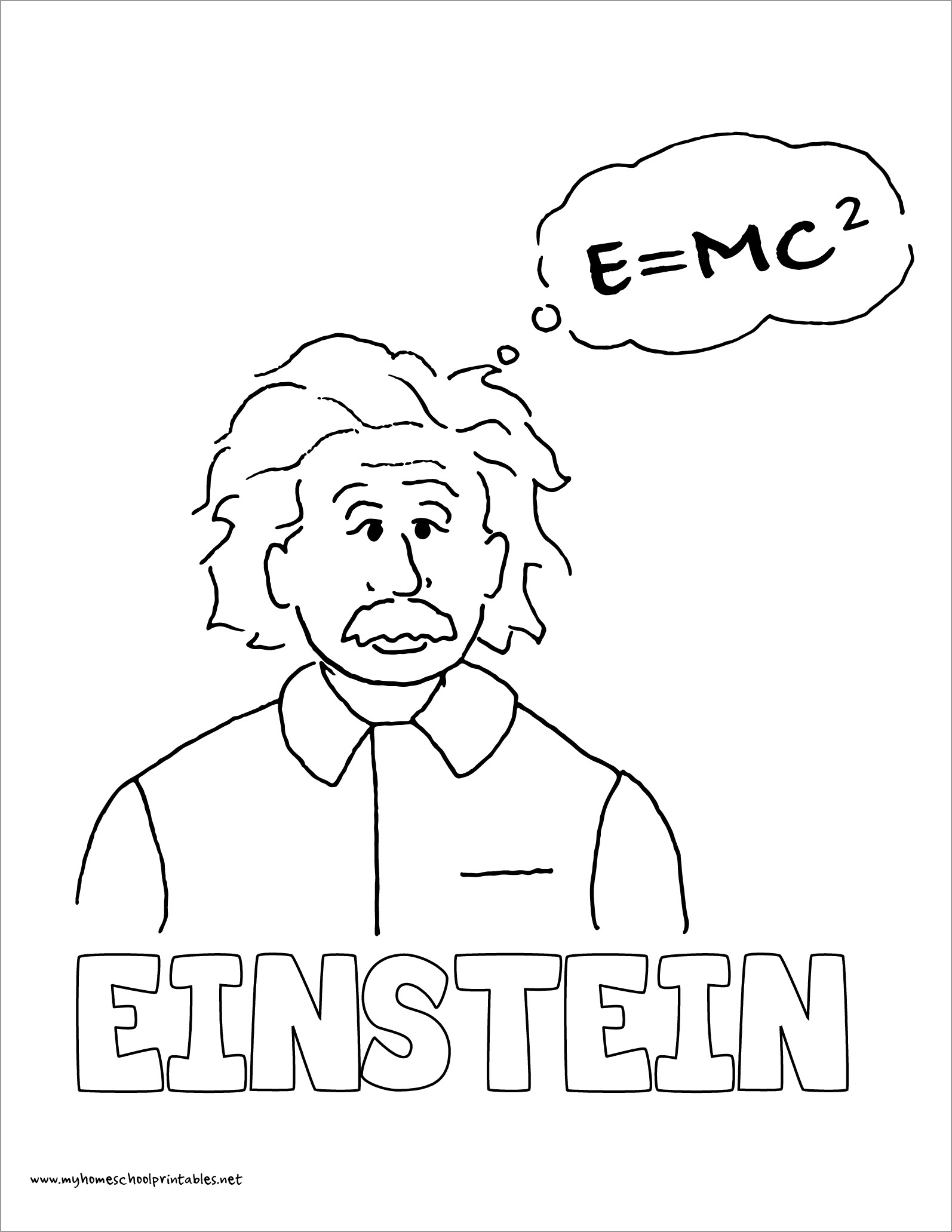 Coloring Page Of Albert Einstein
