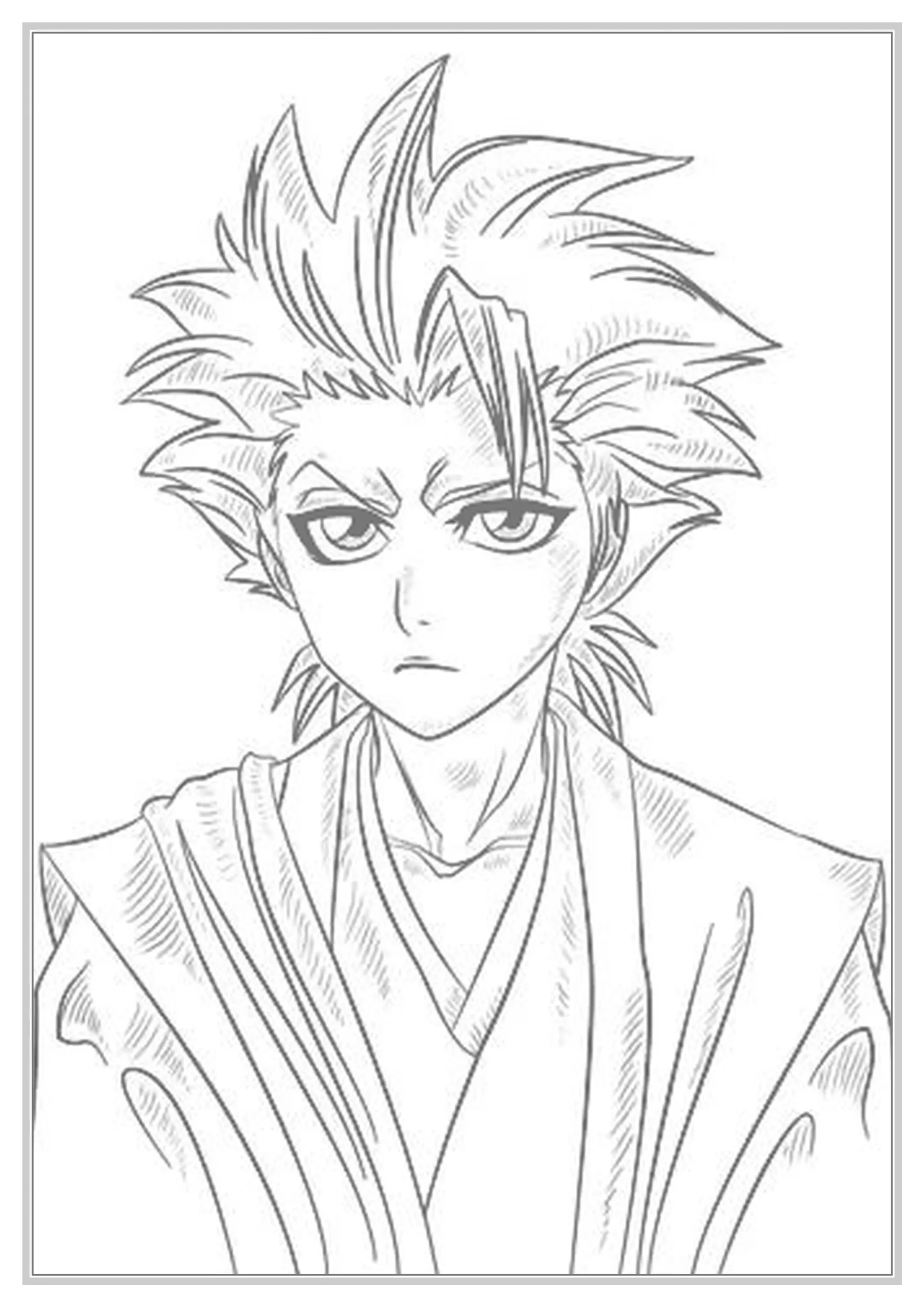coloring page of bleach