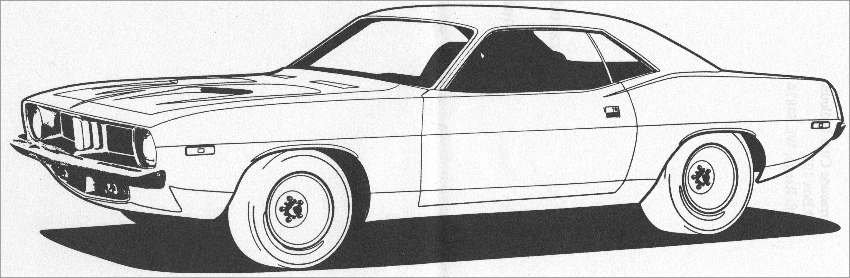 Dodge Charger 1970 раскраска