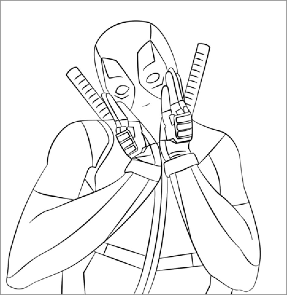 Coloring Page Of Deadpool