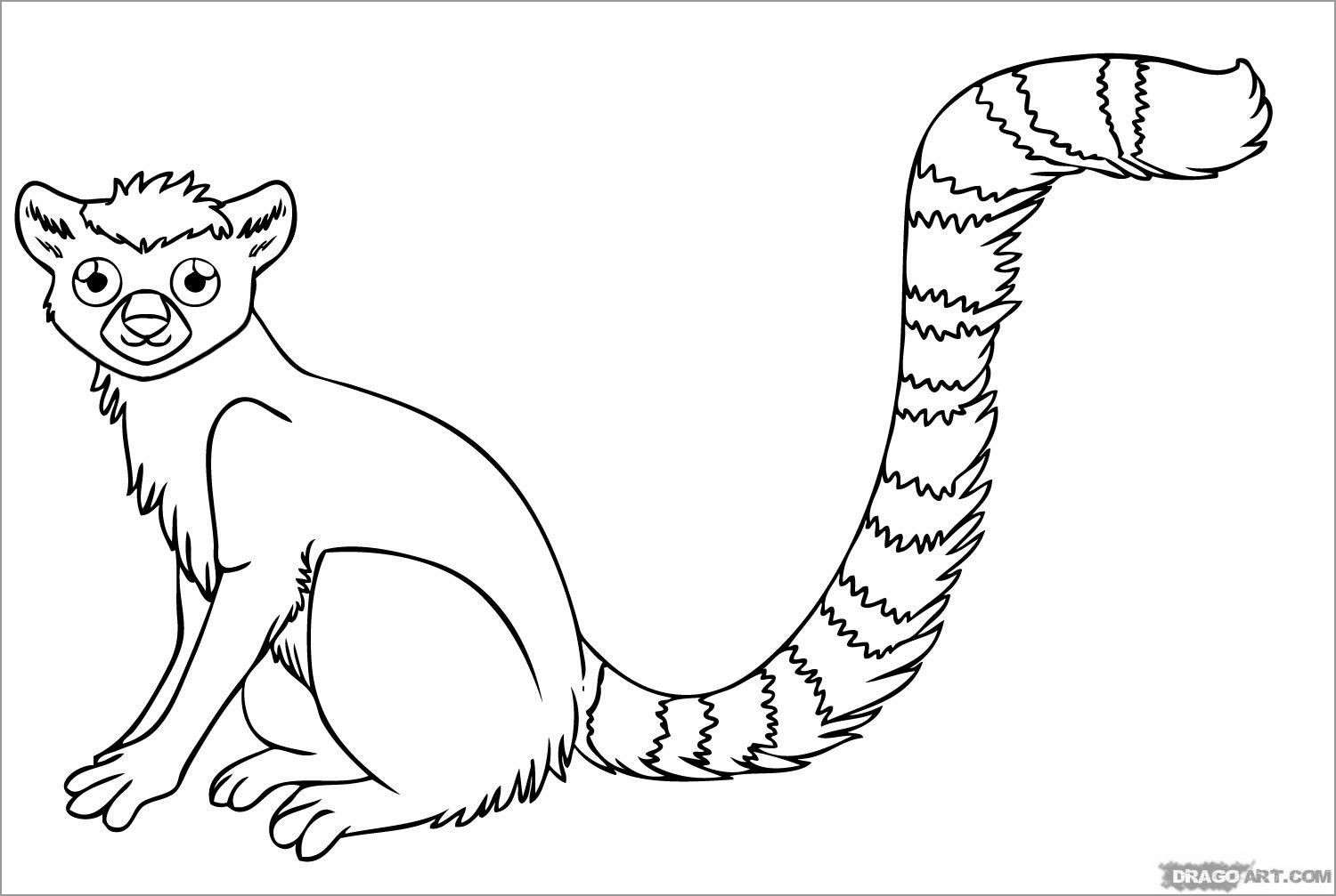 Coloring Pages Of A Lemur