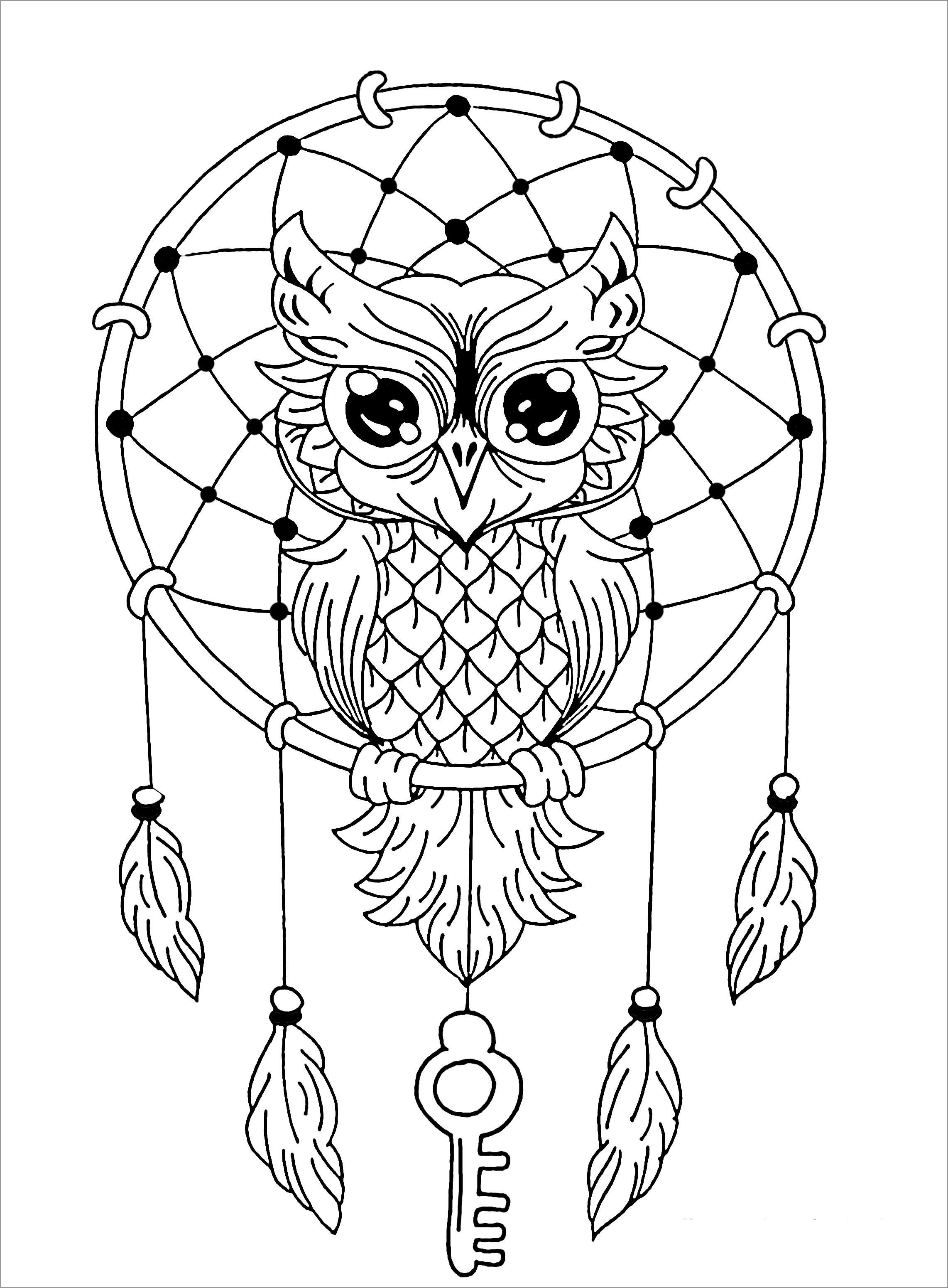 Coloring Pages Owl Mandala