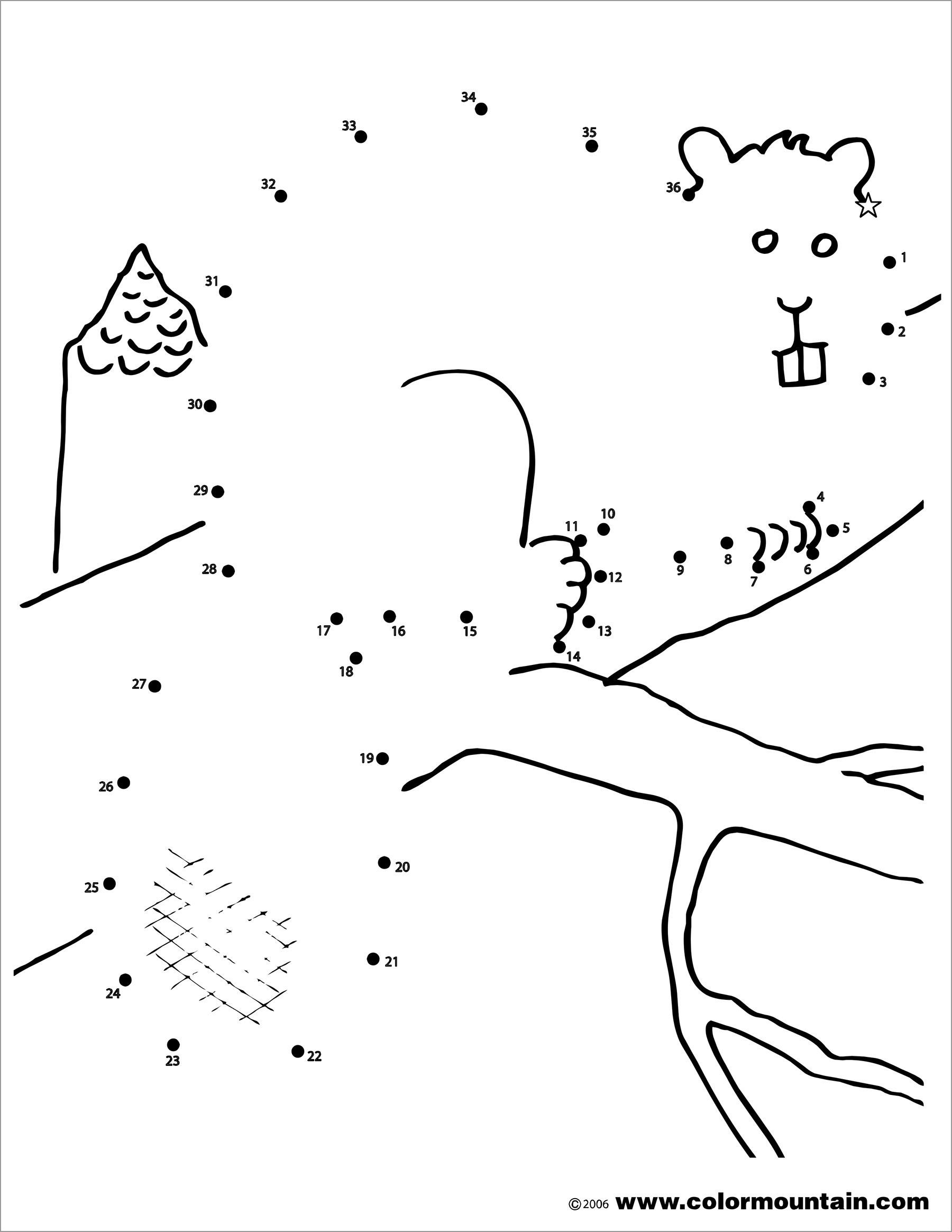 Connect the Dot Beaver Coloring Page
