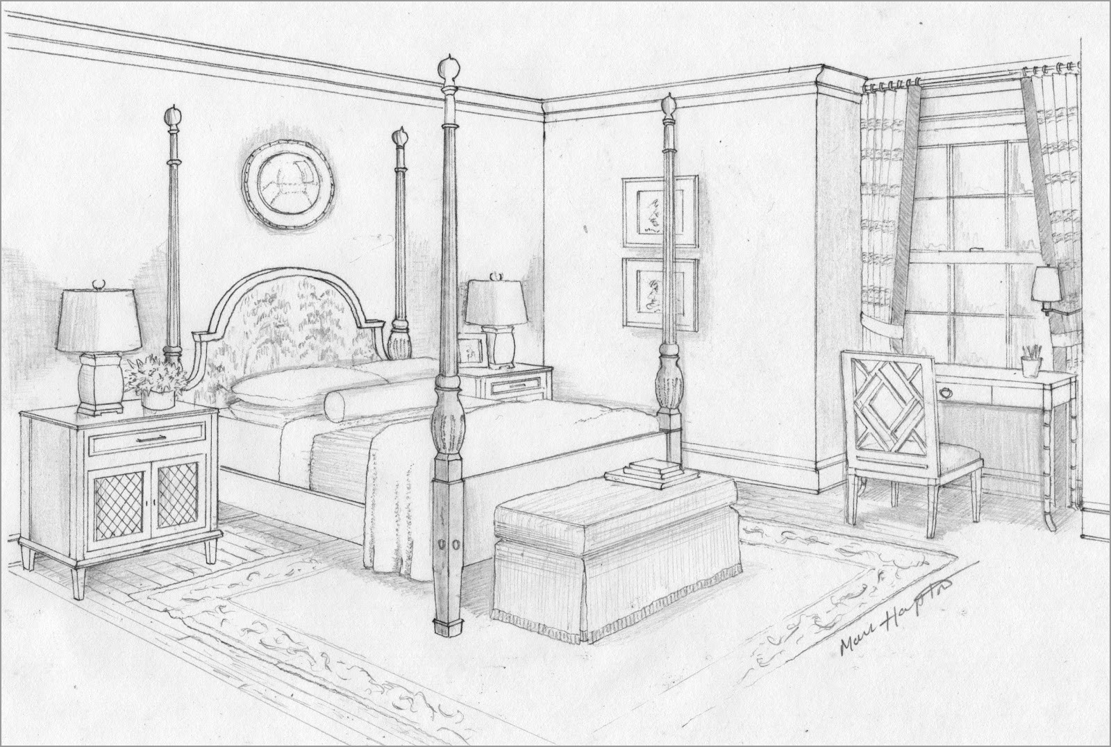 Cool Bedroom Coloring Page