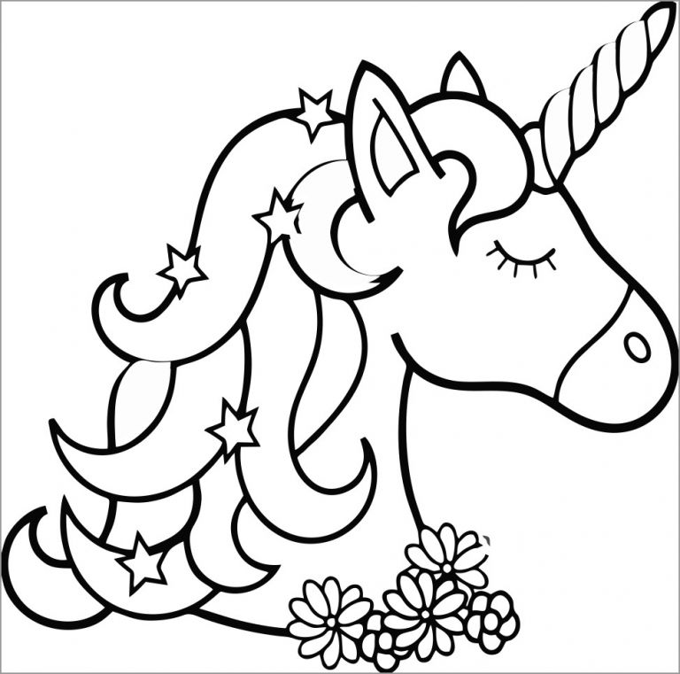 free printable color page unicorn