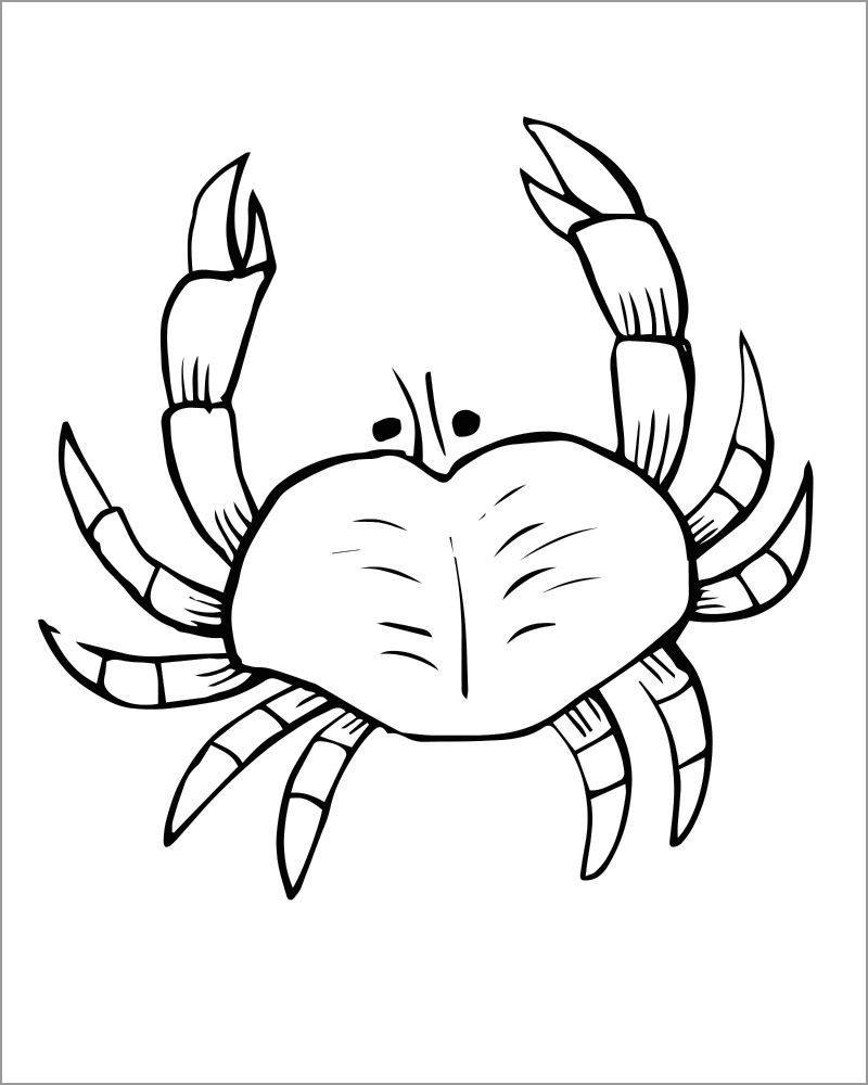 Crab Coloring Page to Print