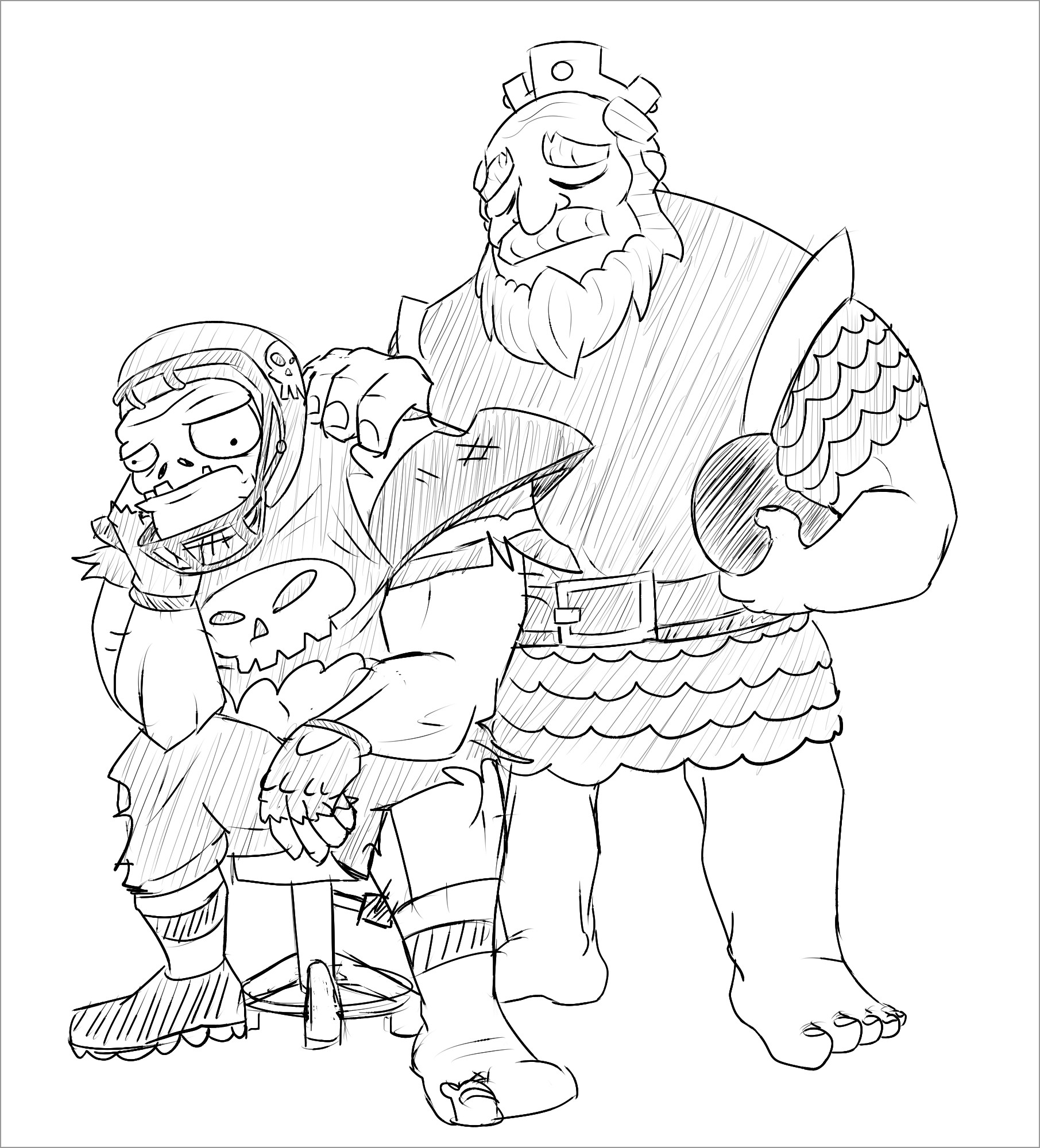 Crammed Clash Roy Clash Of Clans Coloring Page