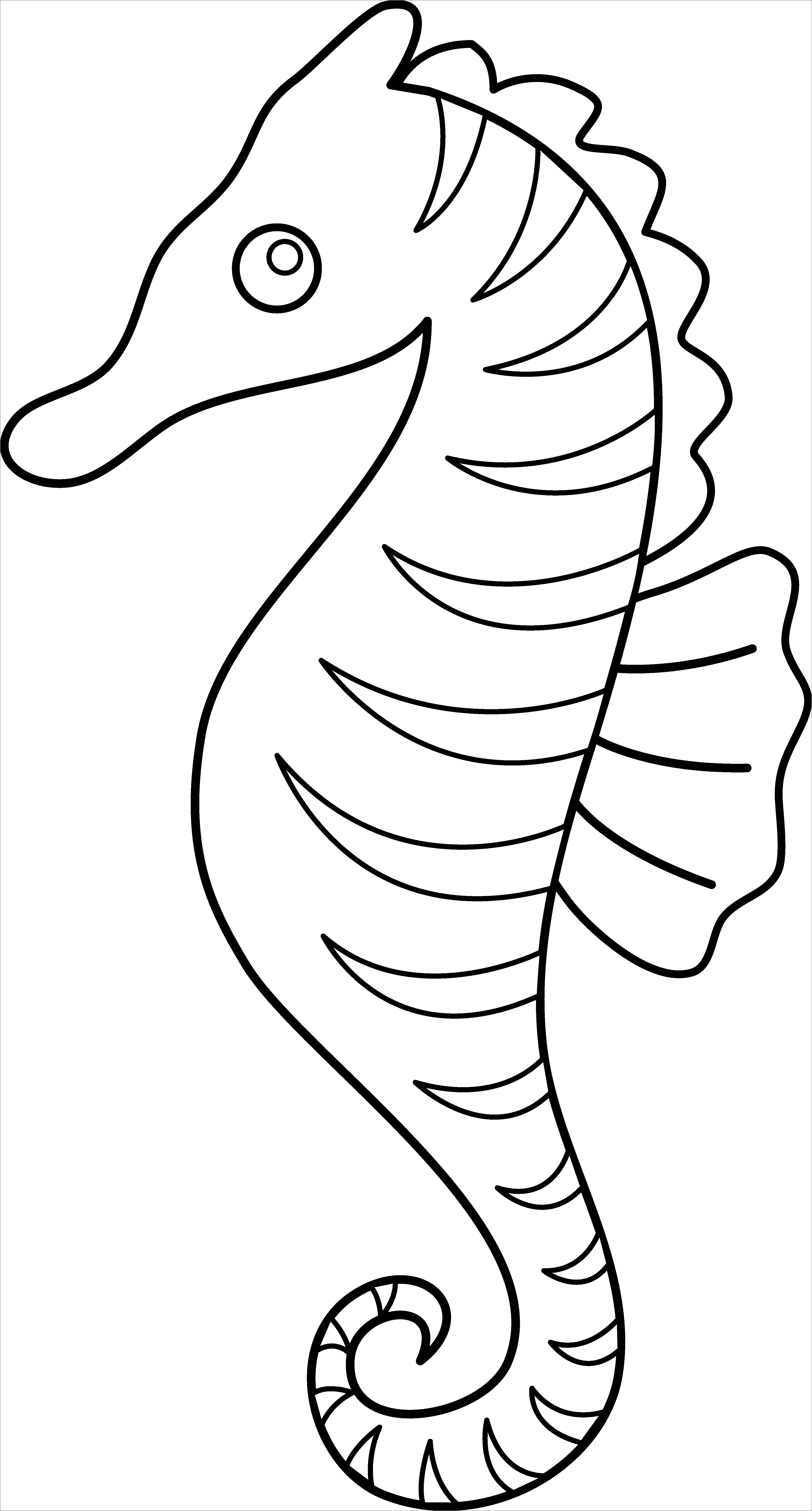 Cute Baby Seahorse Coloring Pages