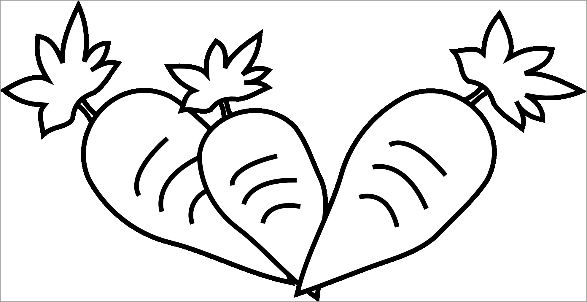 Cute Carrot Coloring Page for Kids