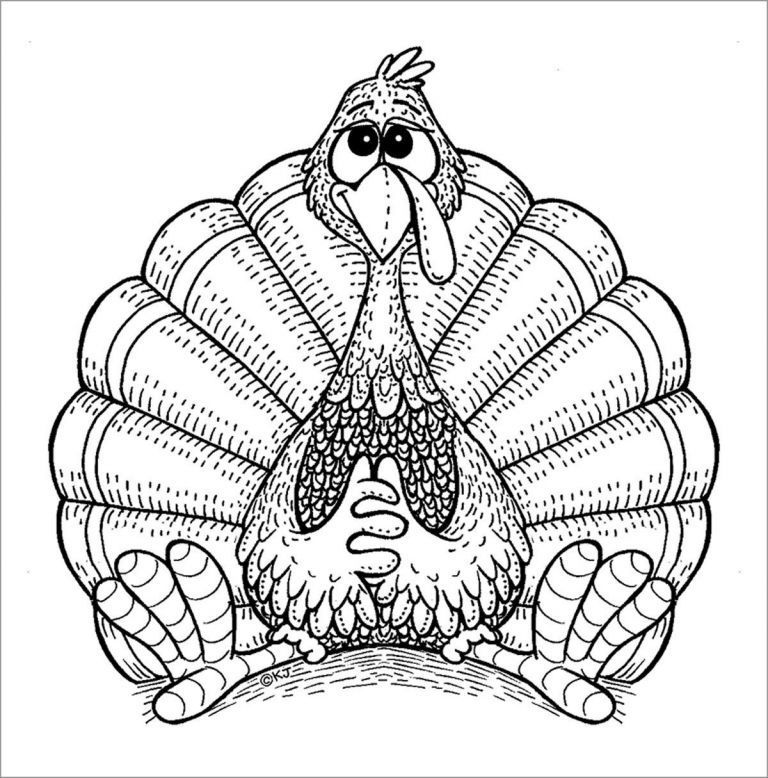 Wild Turkey Coloring Page - ColoringBay