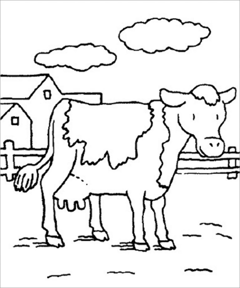 Printable Cattle Coloring Page - ColoringBay