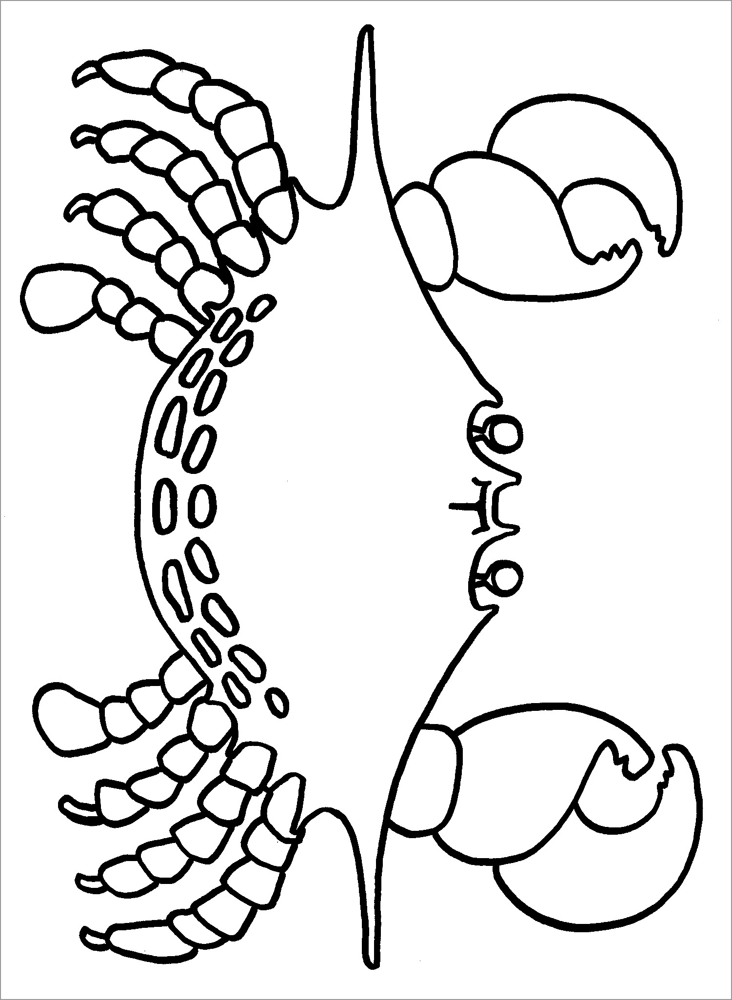 Cute Crab Coloring Page