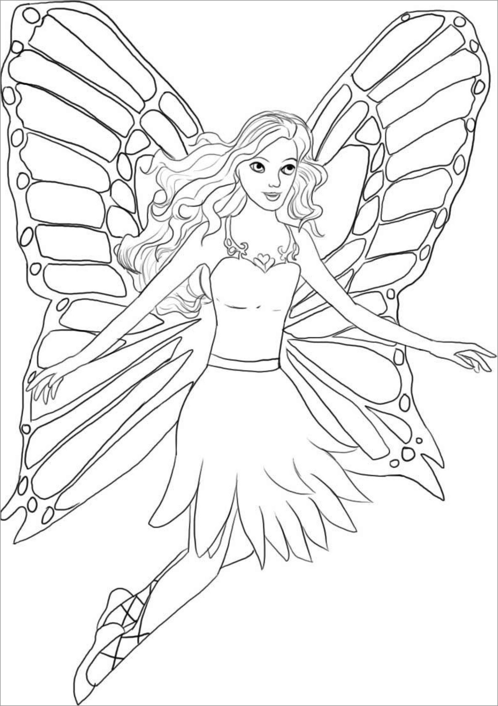 Cute Fairy Coloring Pages   ColoringBay