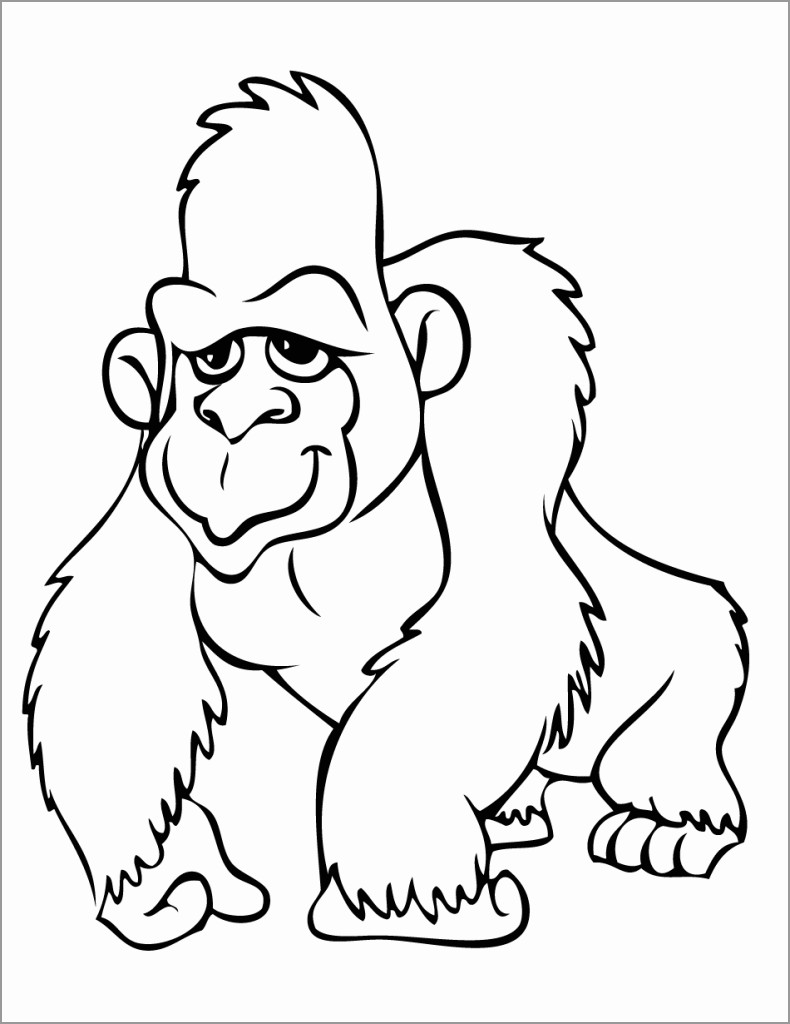 Cute orangutan Coloring Page