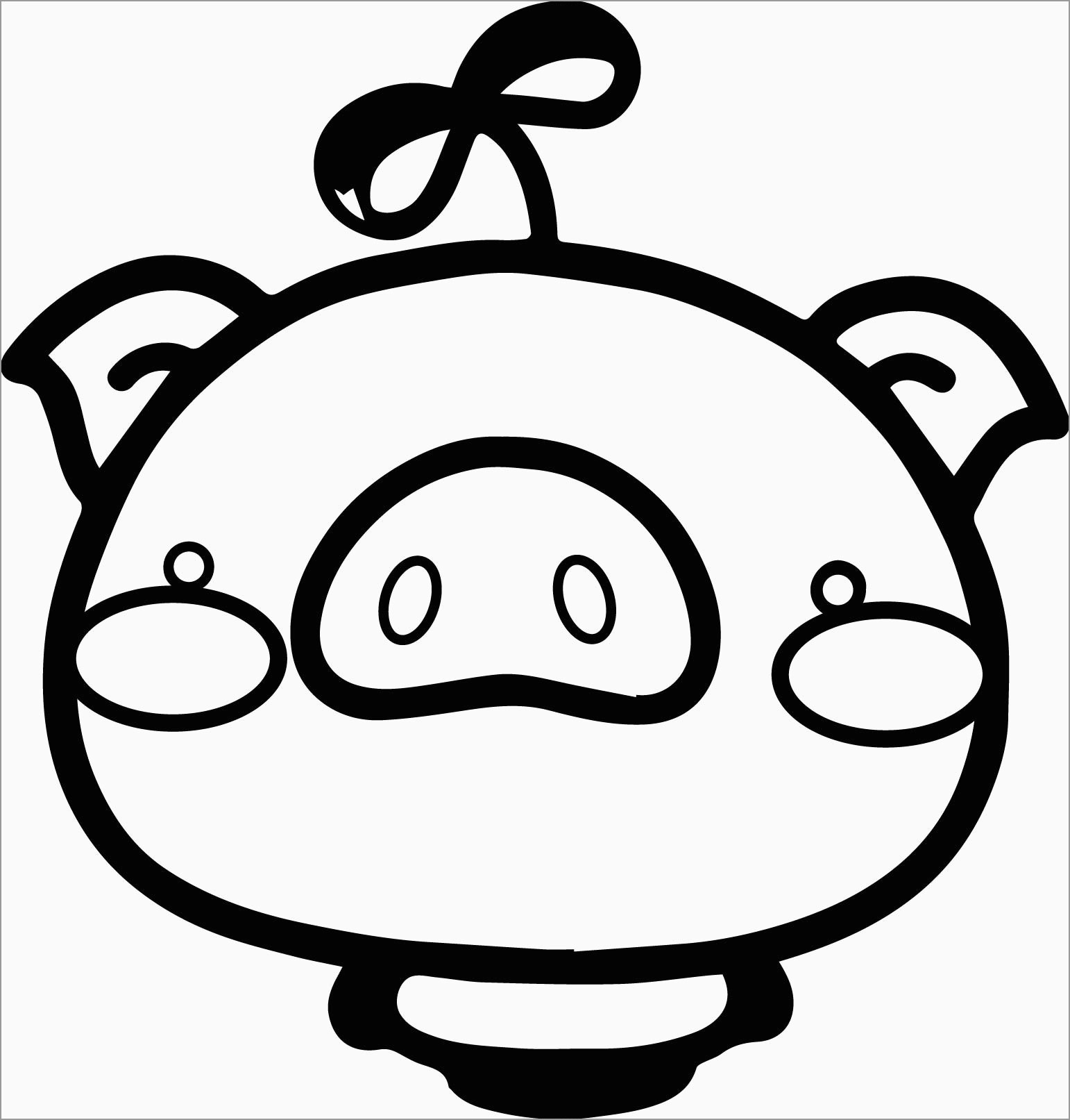 Cute Pig Cartoon Coloring Page