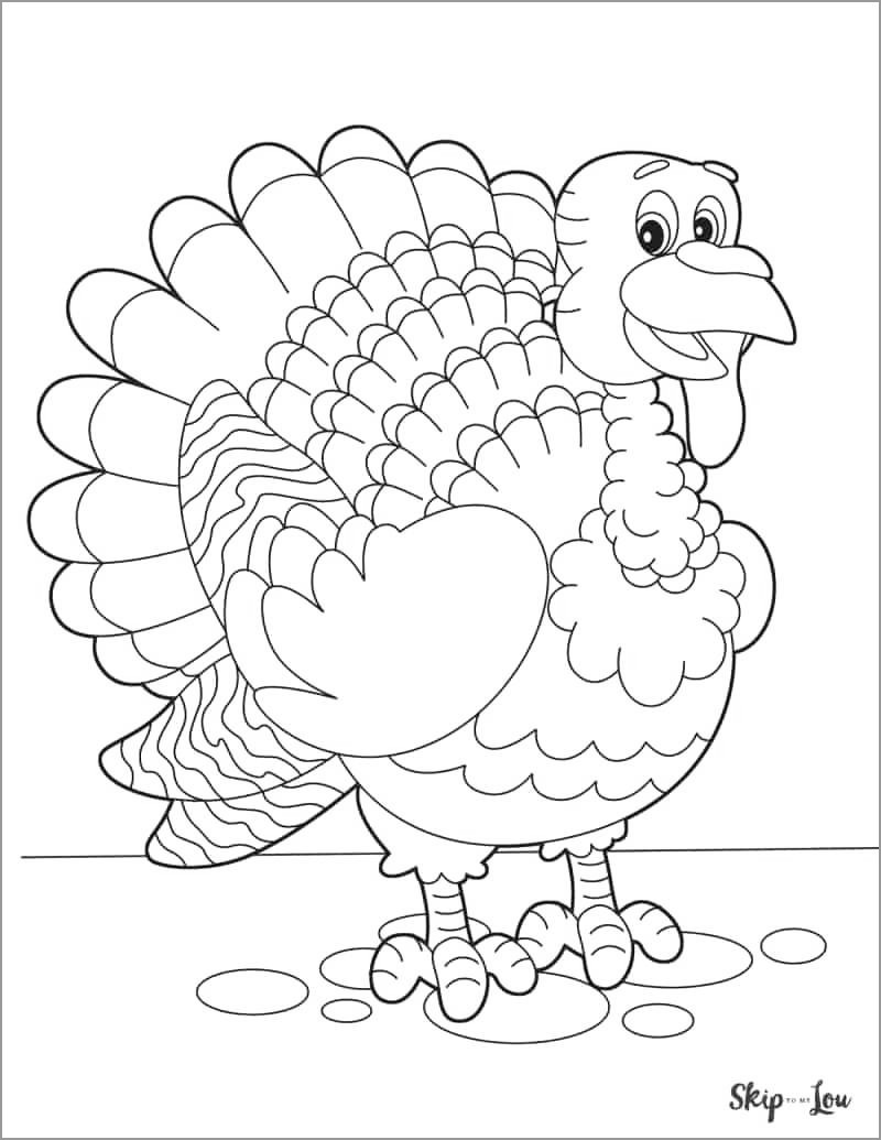 Cutest Free Turkey Coloring Pages