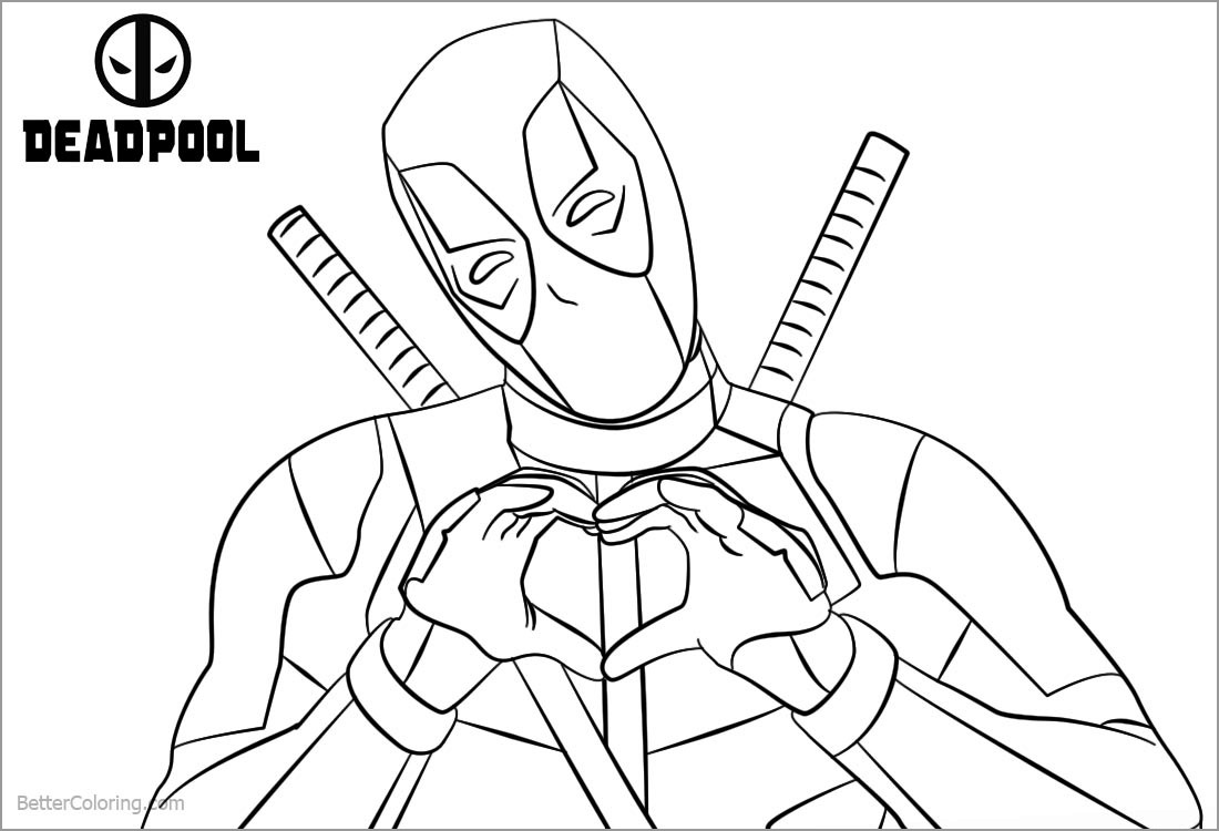 Deadpool Coloring Pages   ColoringBay