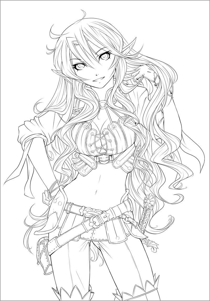 Devil Anime Girls Coloring Pages   ColoringBay
