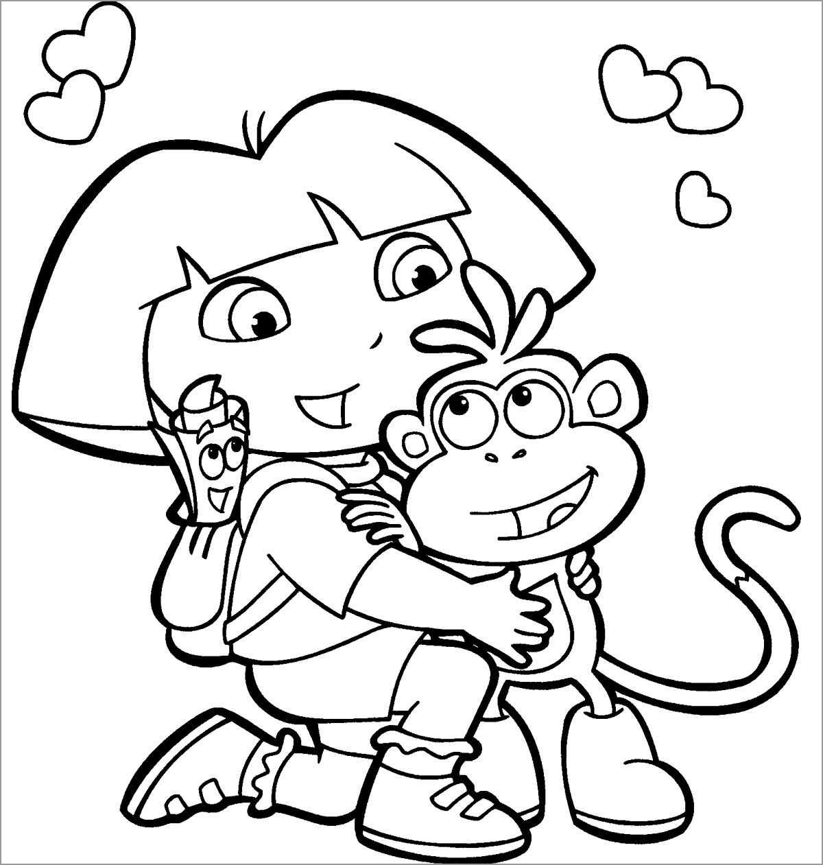 Dora Boots Coloring Pages