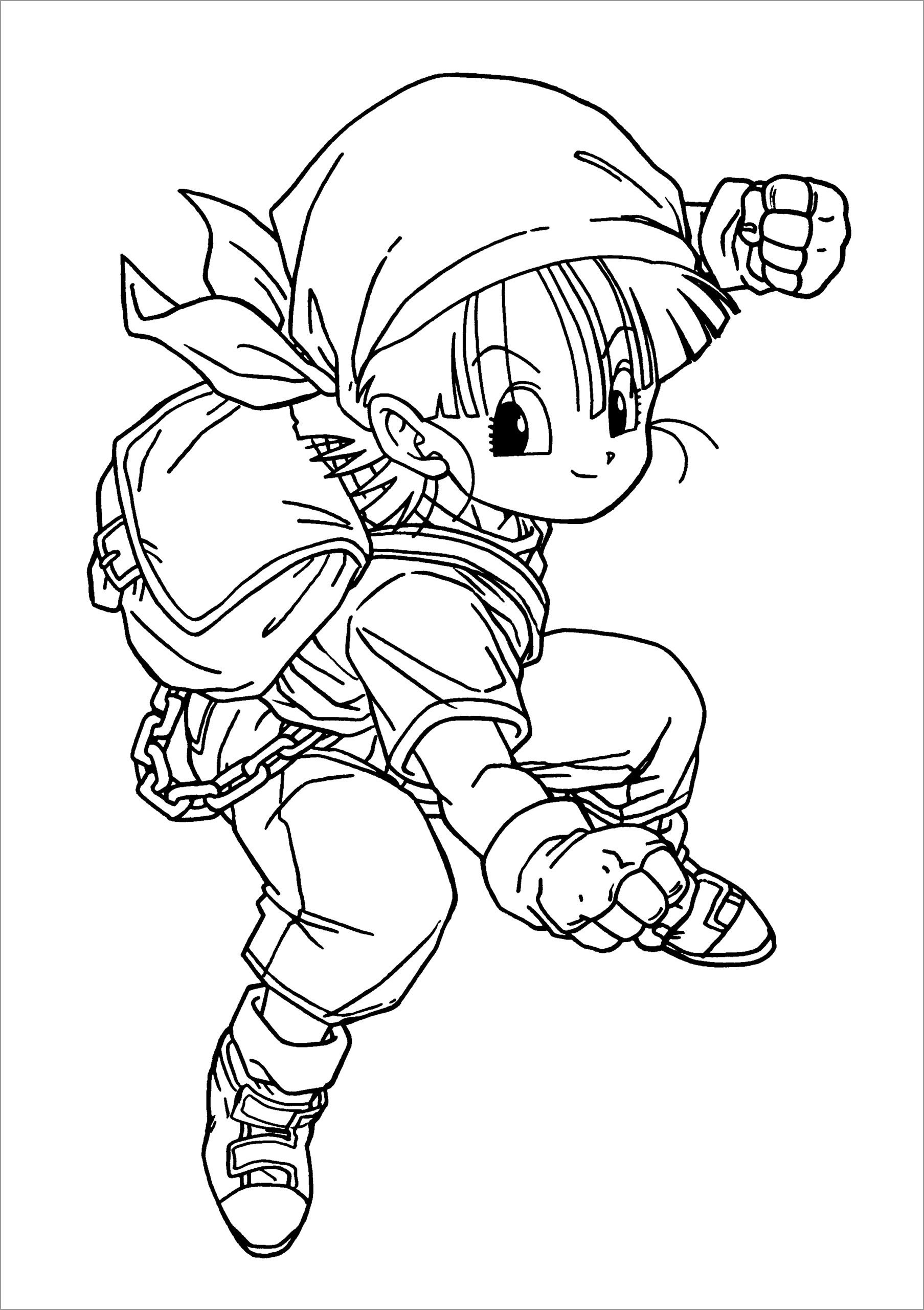 Dragon Ball Z Coloring Page Trunks