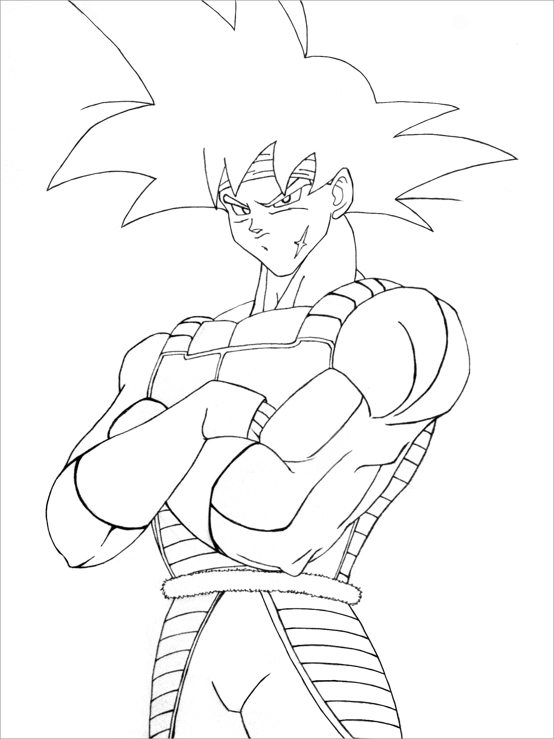 Dragon Ball Z Coloring Pages Bardock - the Father Of Goku