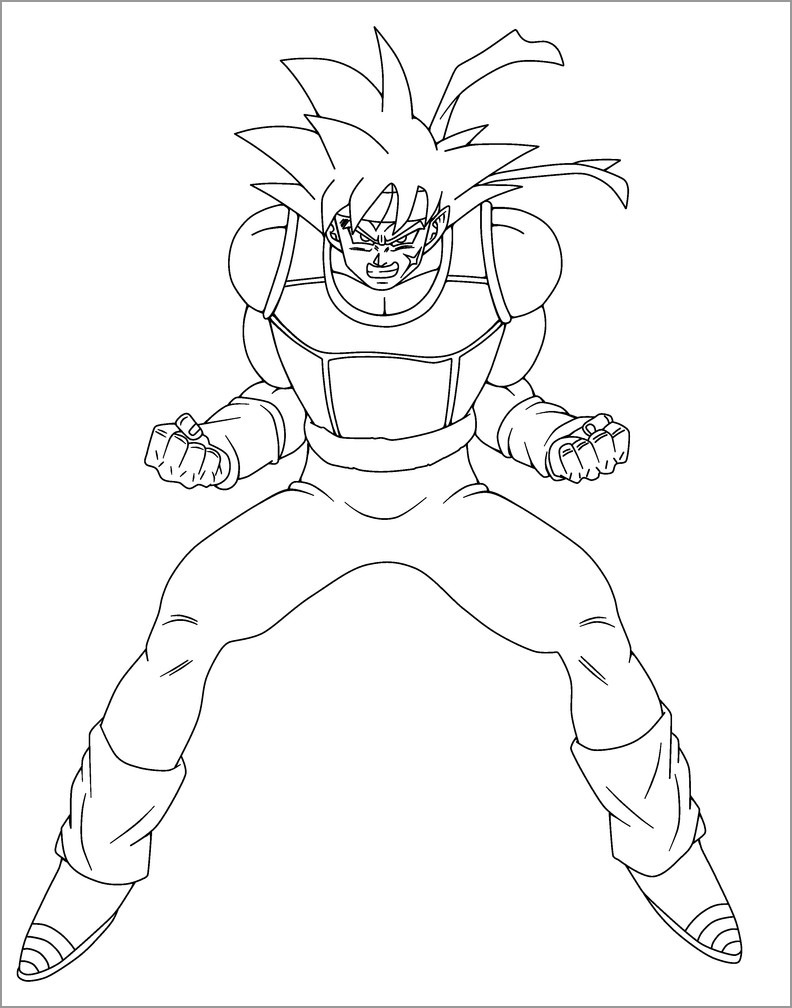 Dragon Ball Z Coloring Pages Bardock