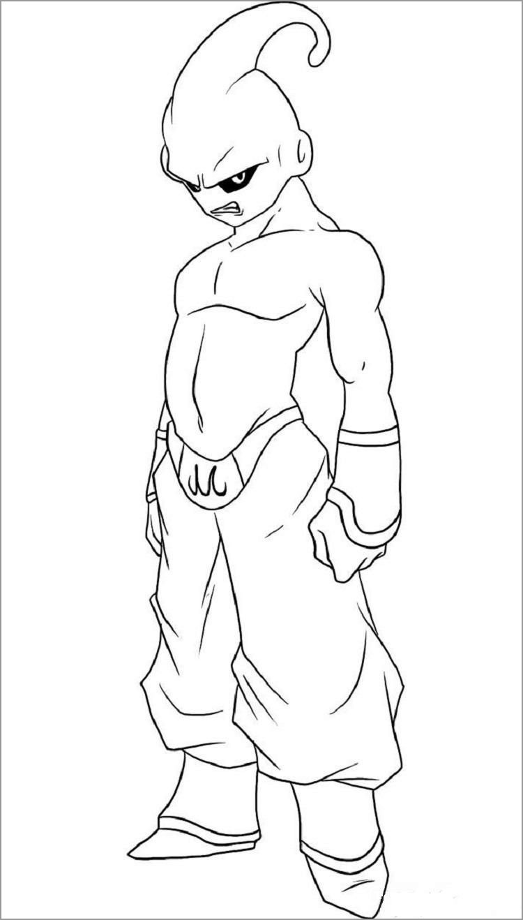 Dragon Ball Z Coloring Pages Kids Buu