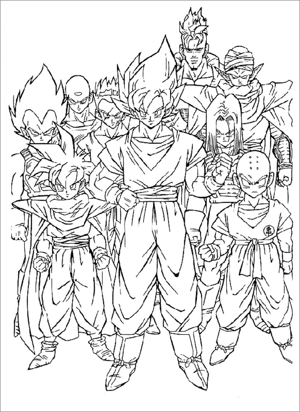 Dragon Ball Z Coloring Pages to Print   ColoringBay