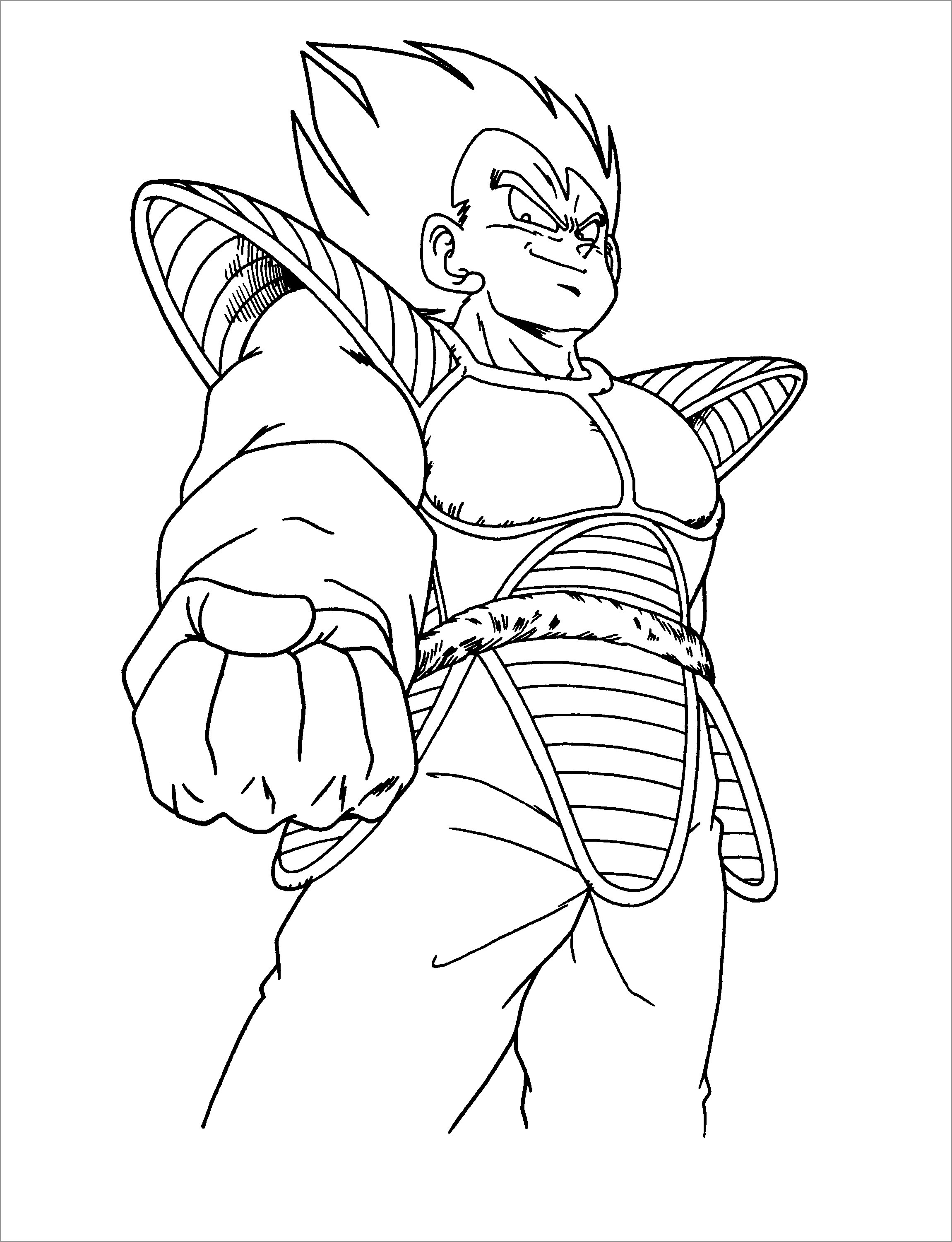 Dragon Ball Z Coloring Pages Vegeta Coloringbay