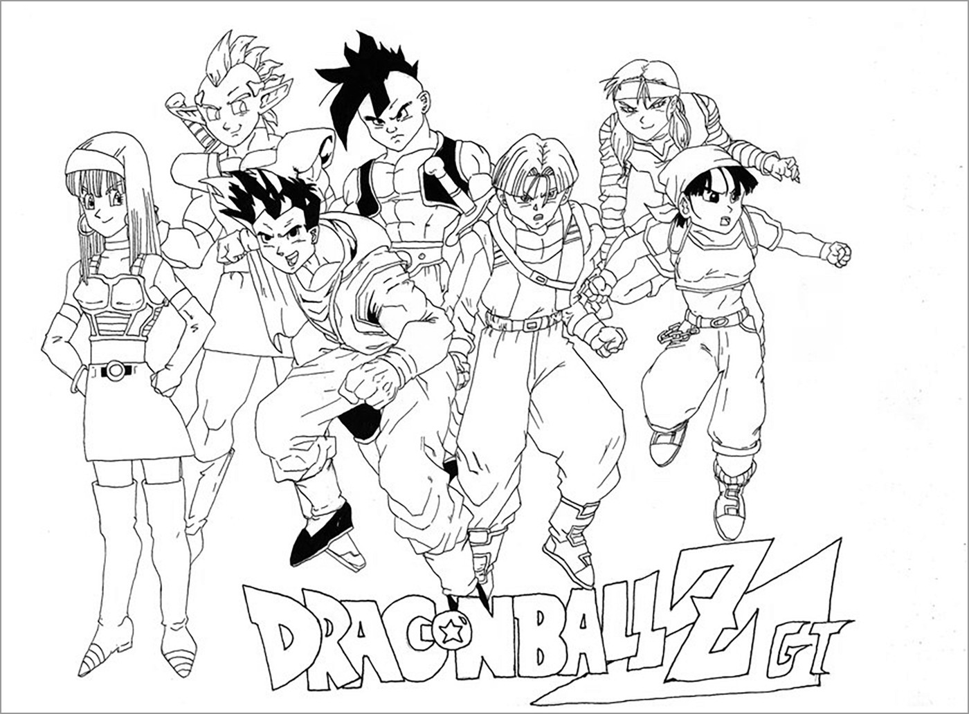 Download Dragon Ball Z Gt Coloring Pages To Print Coloringbay