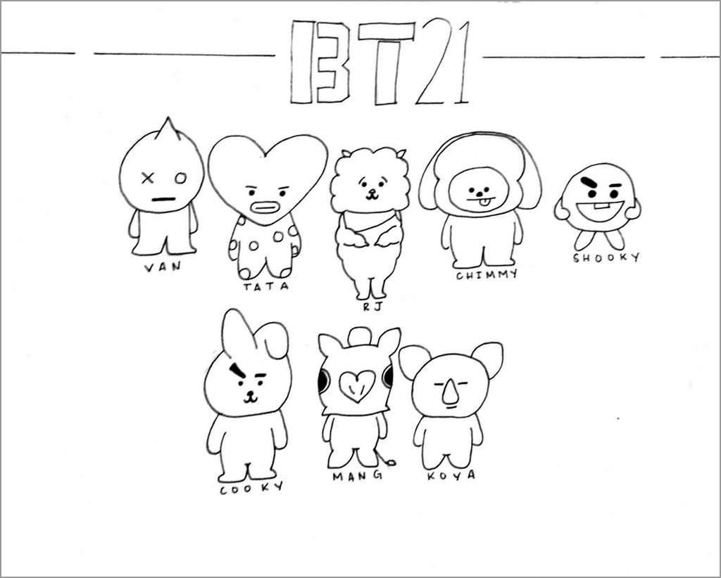 Easy Bt20 Coloring Page   ColoringBay