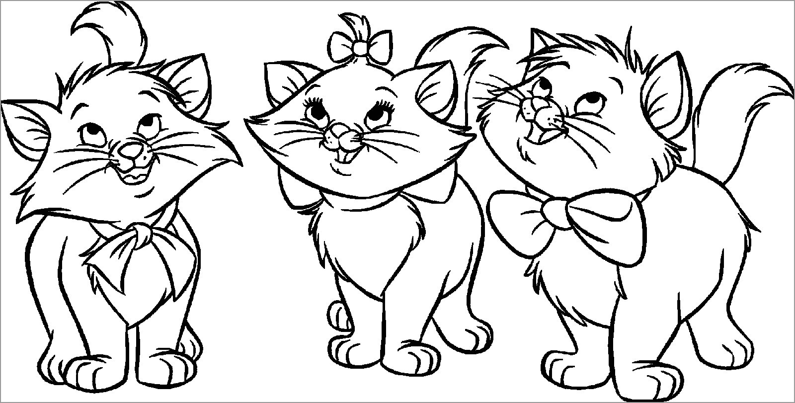 Easy Kitten Coloring Pages