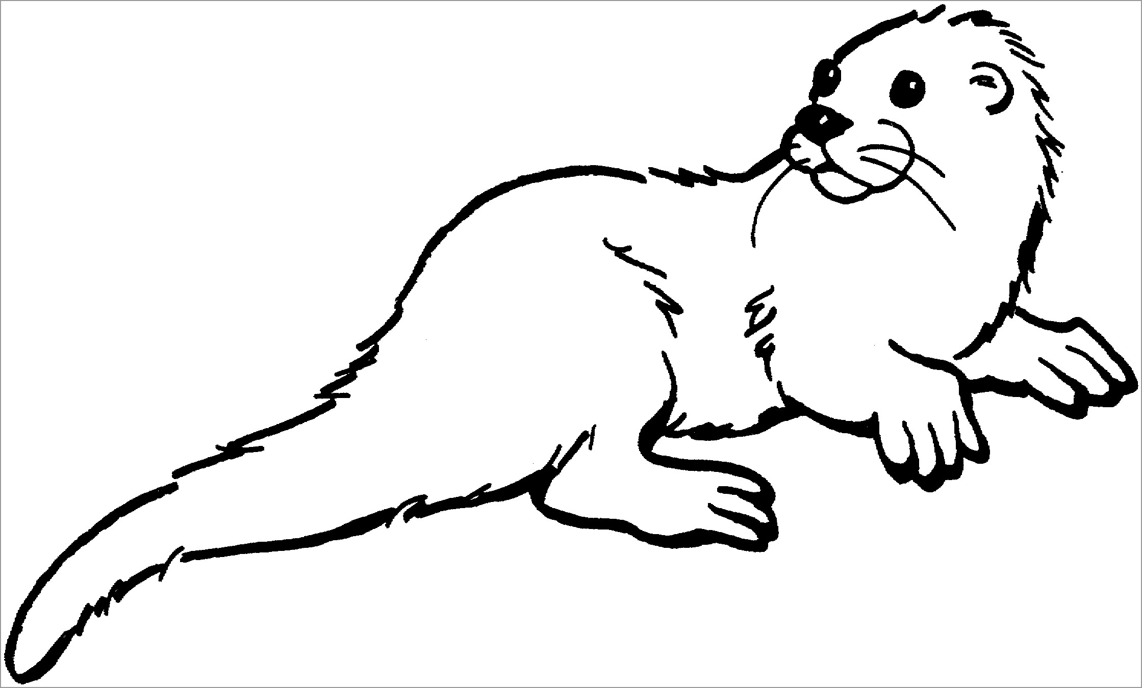 Easy Otter Coloring Pages