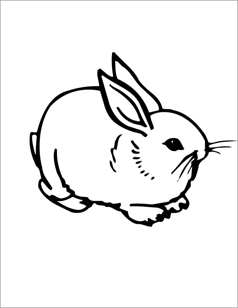 Easy Rabbit Coloring Page