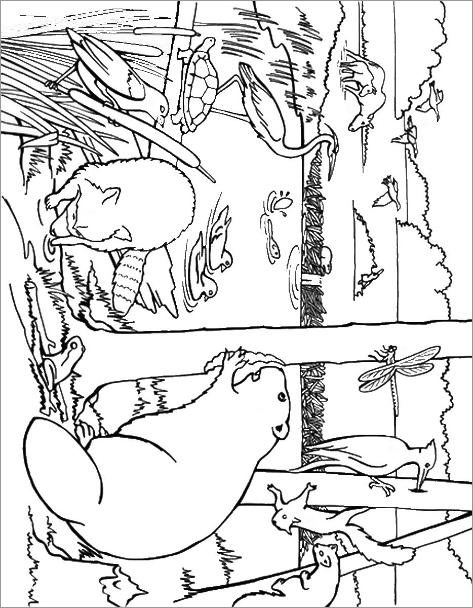 Free Beaver Coloring Pages