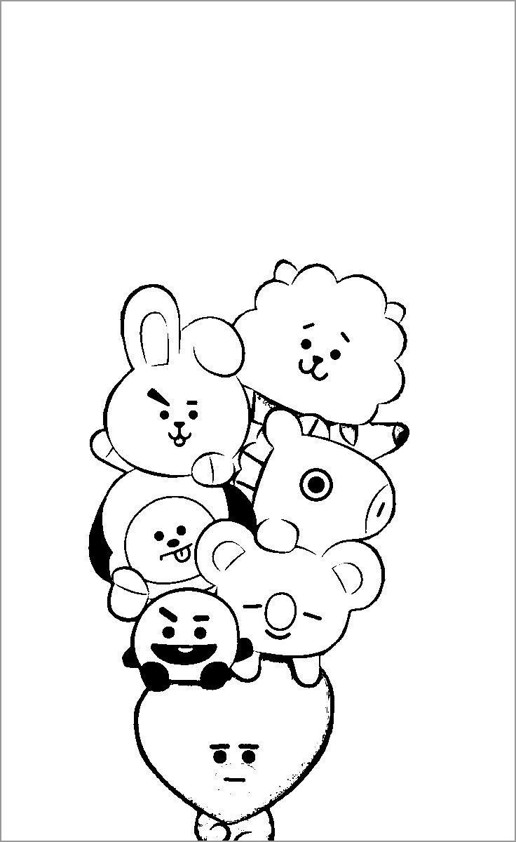 Free Bt21 Coloring Pages