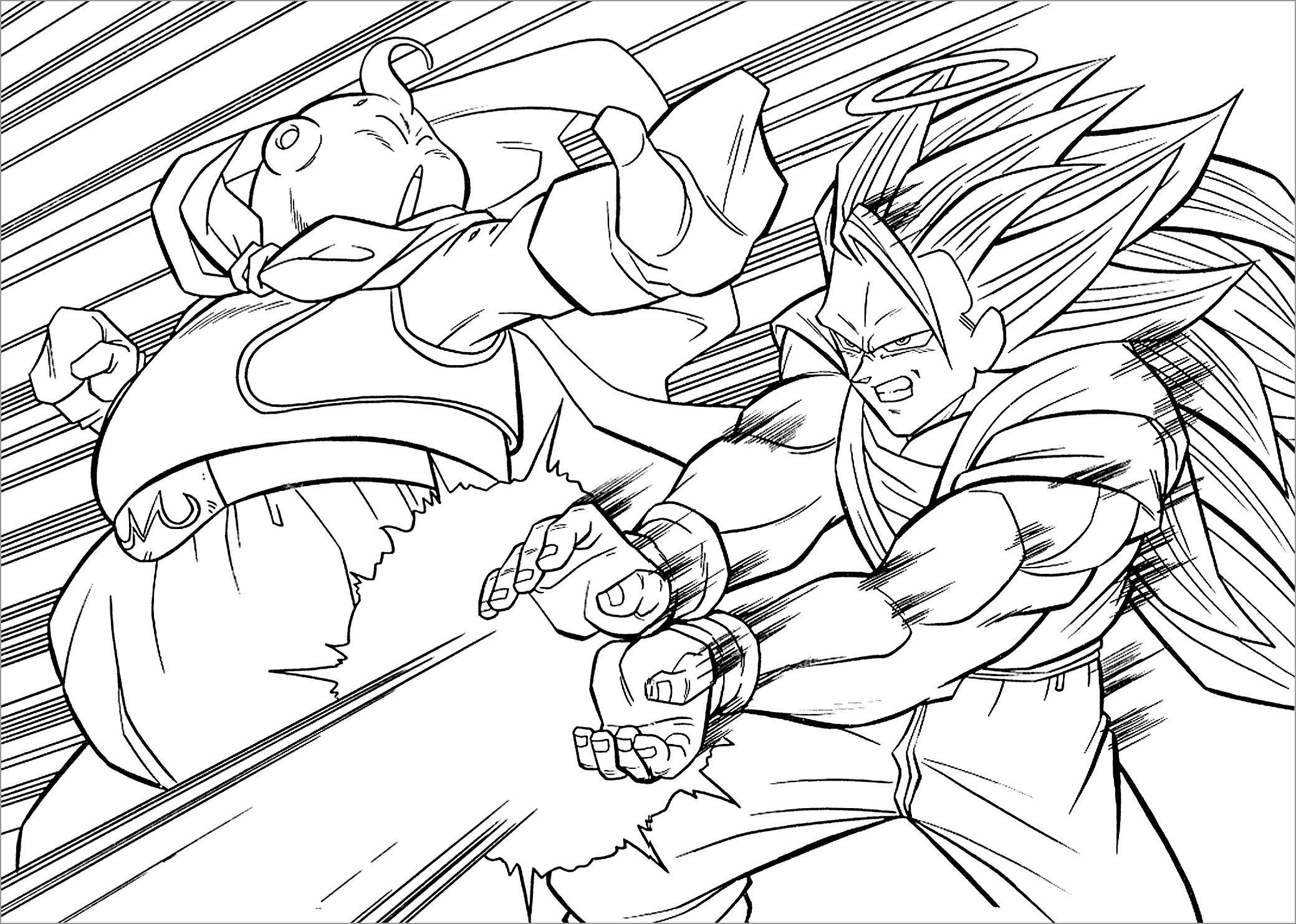 Free Dragon Ball Z Coloring Pages Boo