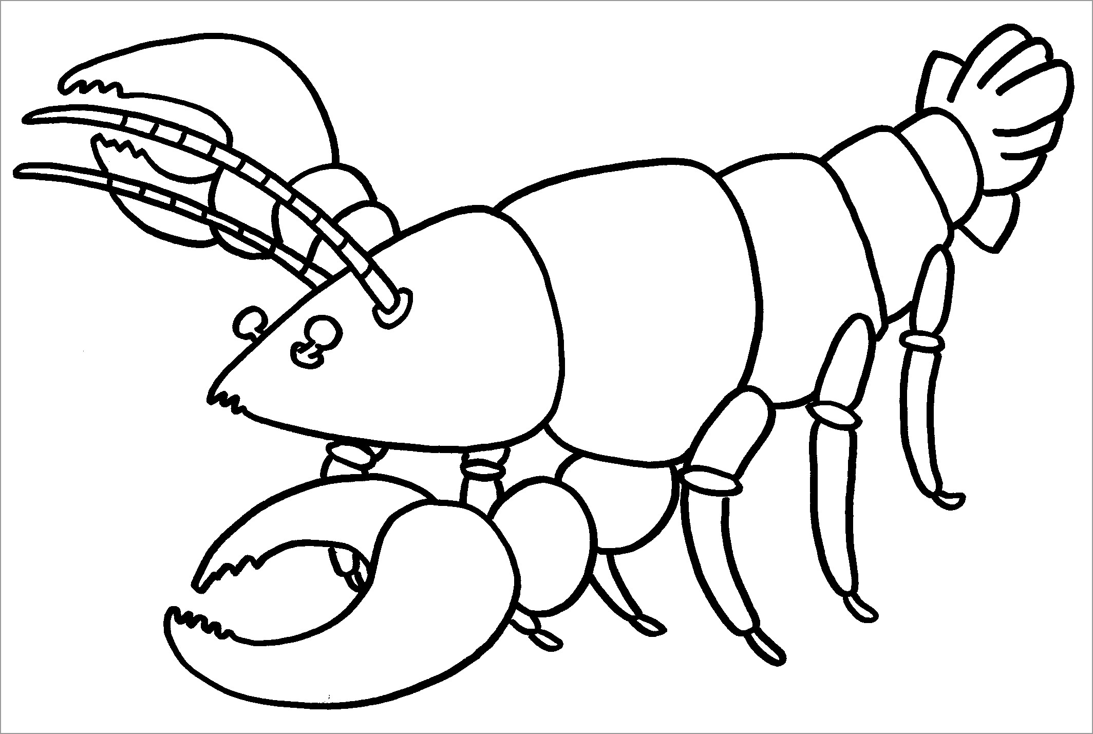 Free Lobster Coloring Page for Kids