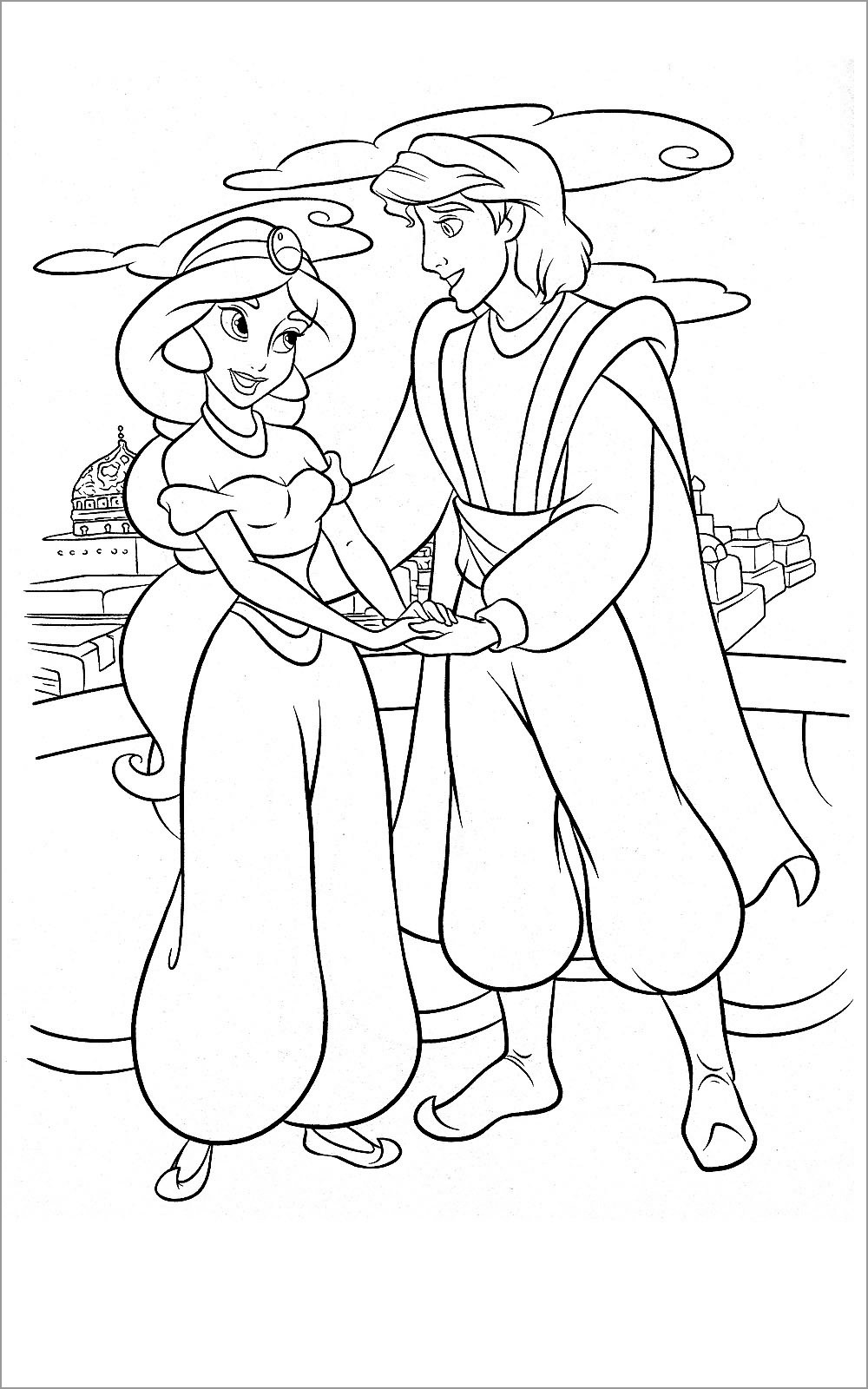 Free Printable Aladdin Coloring Page   ColoringBay