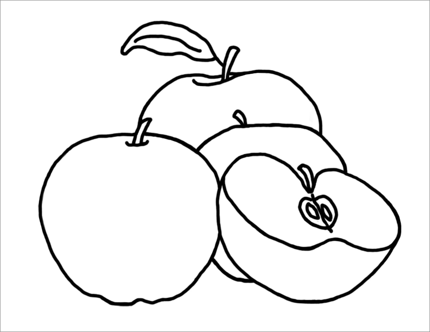 Apple Coloring Pages   ColoringBay