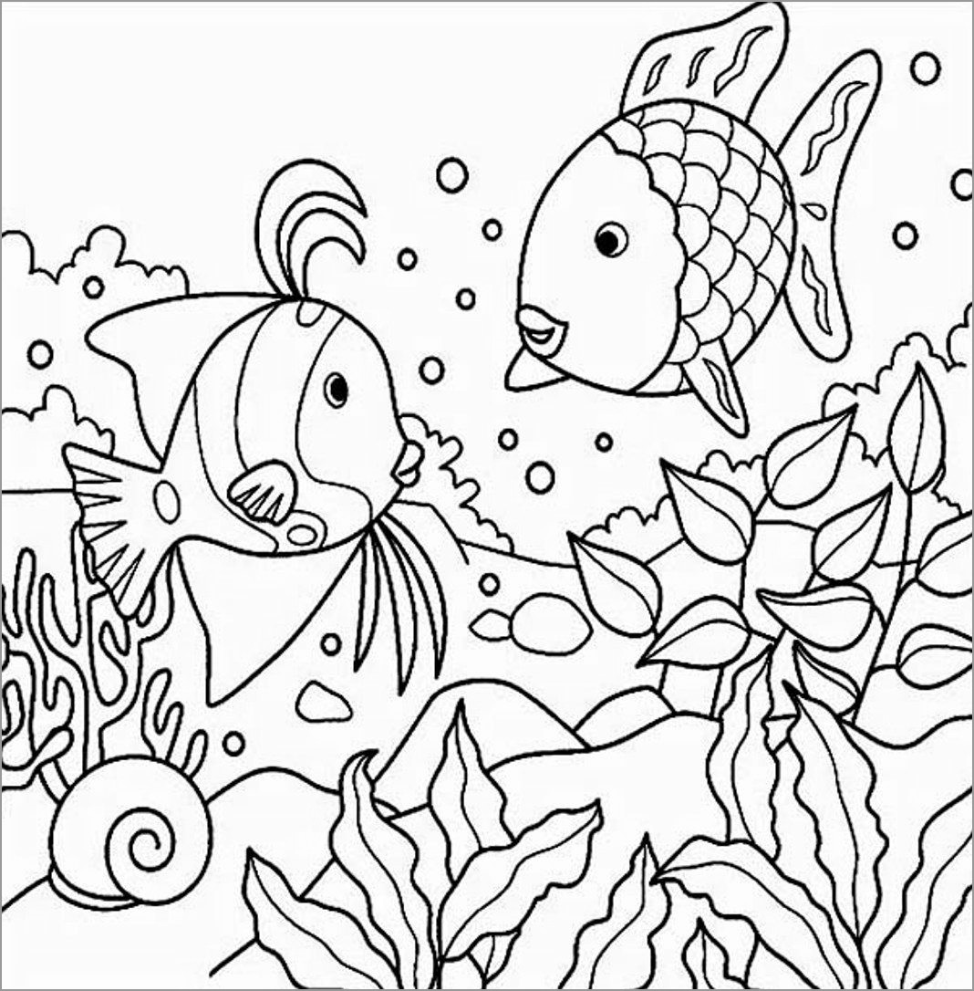 Free Printable Aquatic Animals Coloring Page