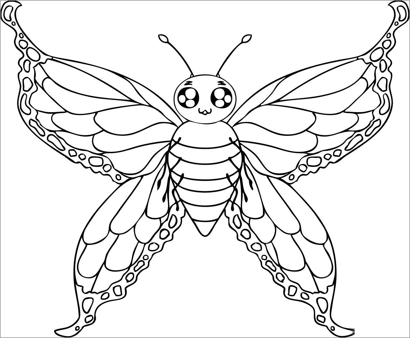 Free Printable Butterfly Coloring Pages For Kids Coloringbay