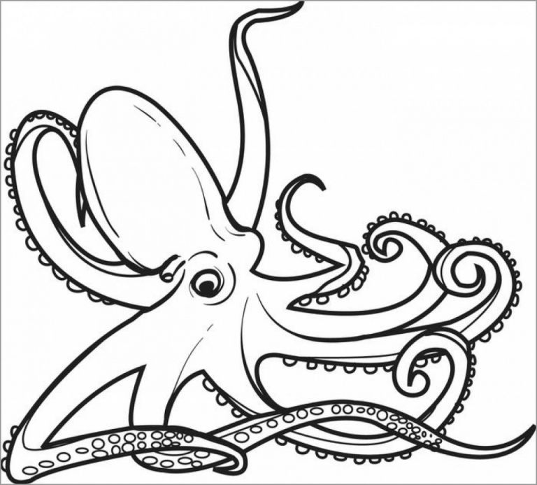 coloring page of an octopus coloringbay