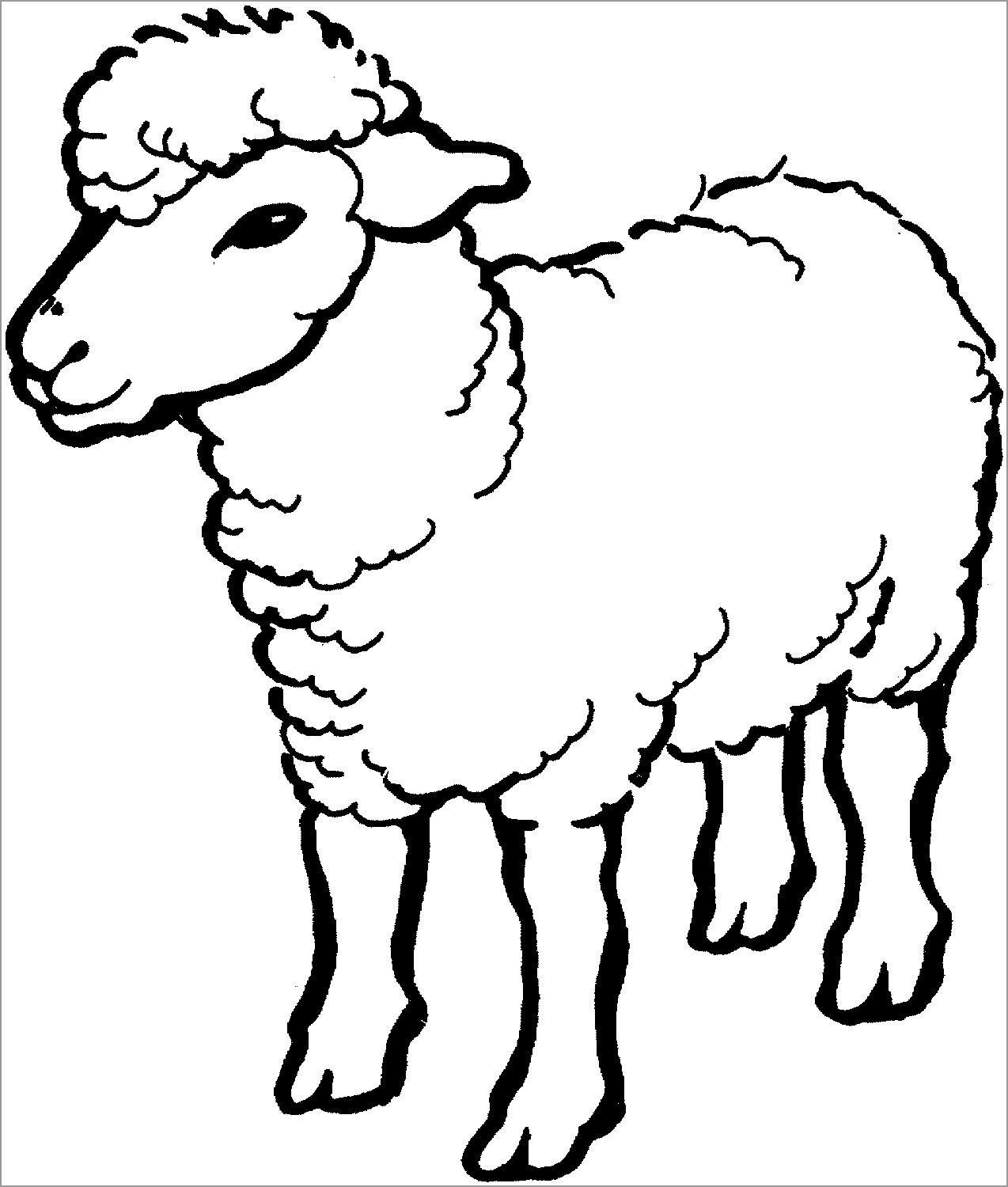 Free Printable Sheep Coloring Pages for Kids
