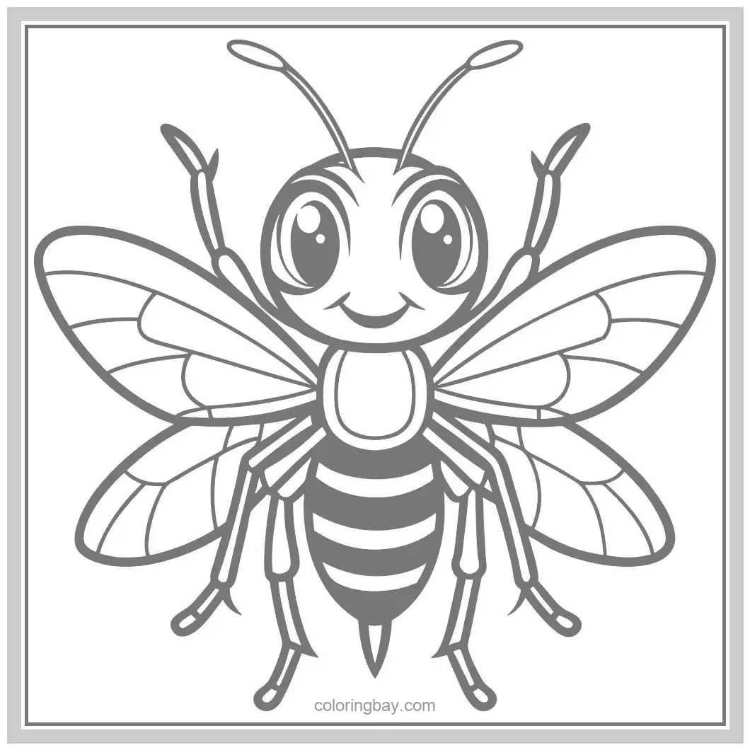 free printable wasp coloring pages