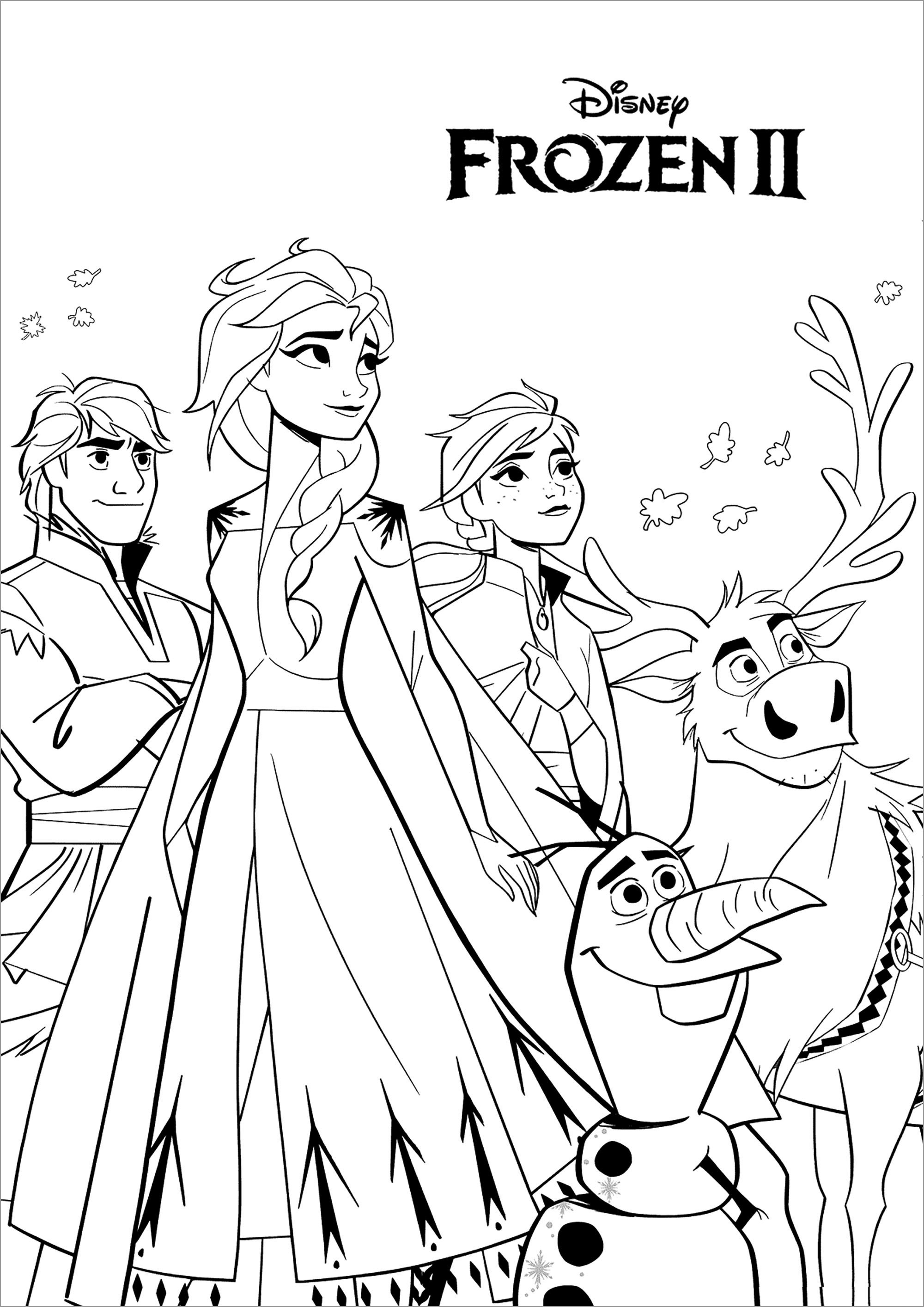 Frozen 2 Coloring Pages for Kids