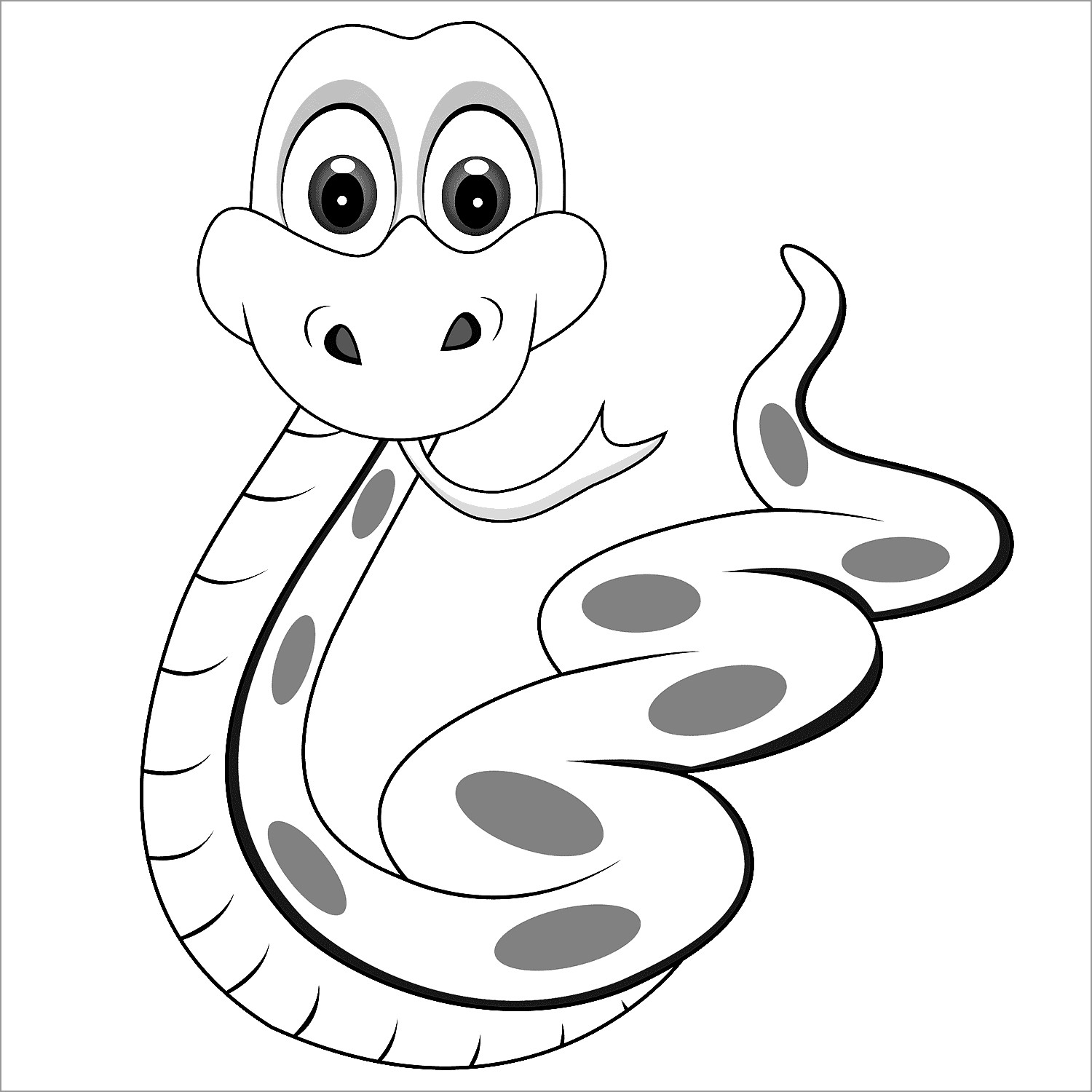 Funny Snake Coloring Page