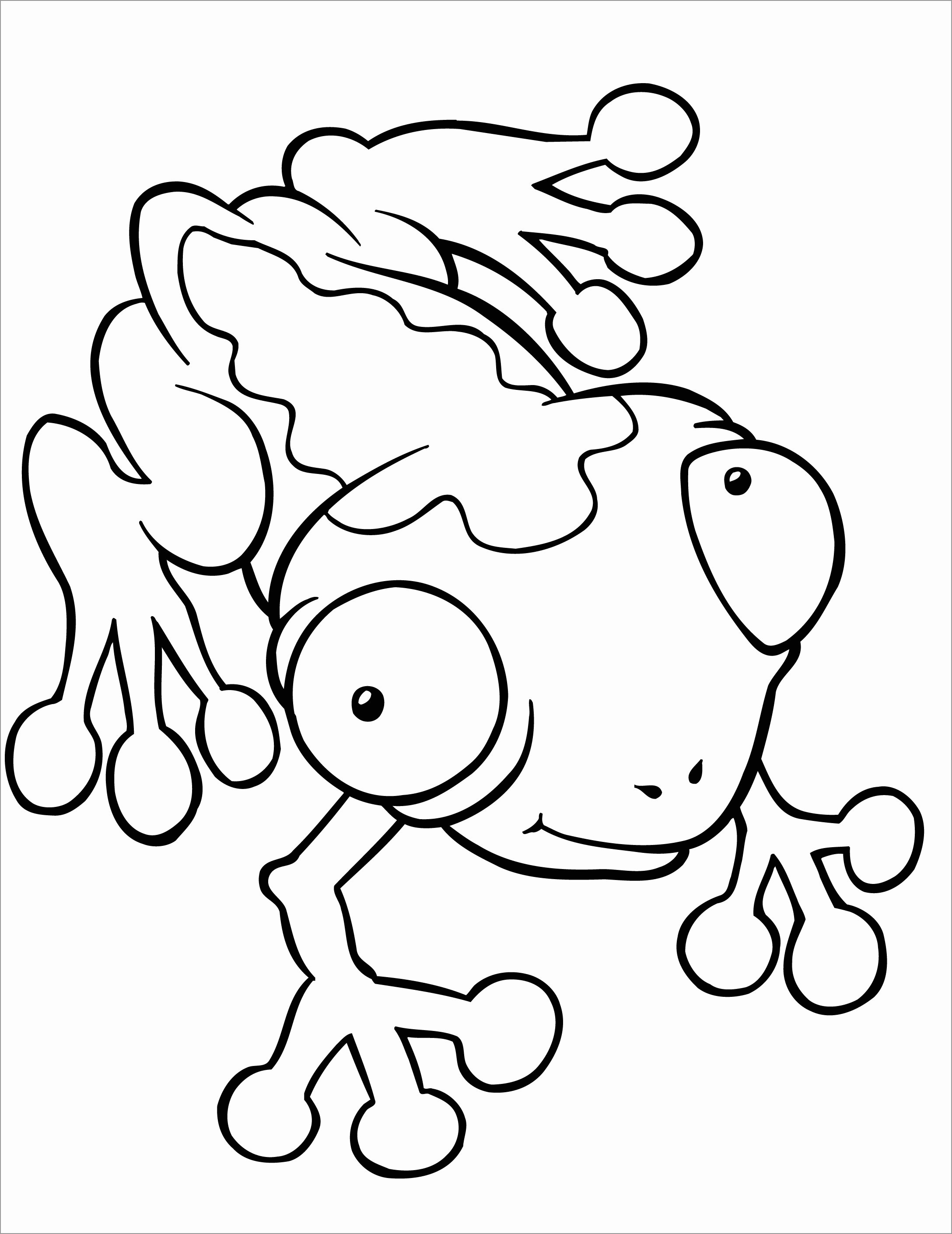Funny toad Coloring Page