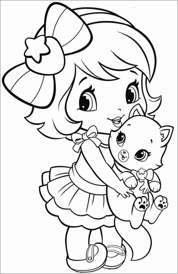 Girl Coloring Pages Realistic Tags Little Girl Coloring