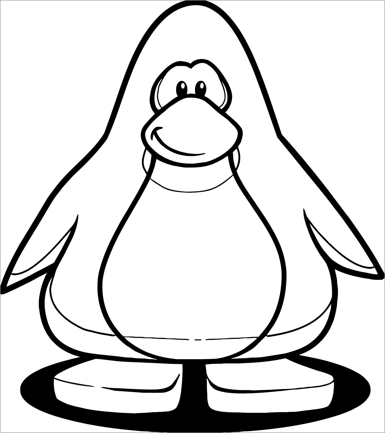 Grey Penguin Coloring Page
